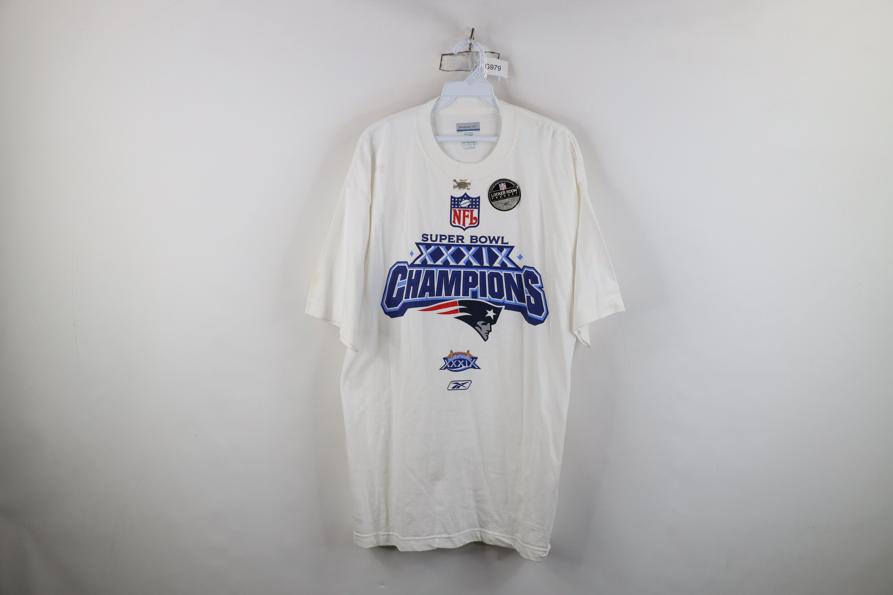 Reebok NOS Vintage Reebok New England Patriots Locker Room T-Shirt Size US L / EU 52-54 / 3 - 1 Thumbnail