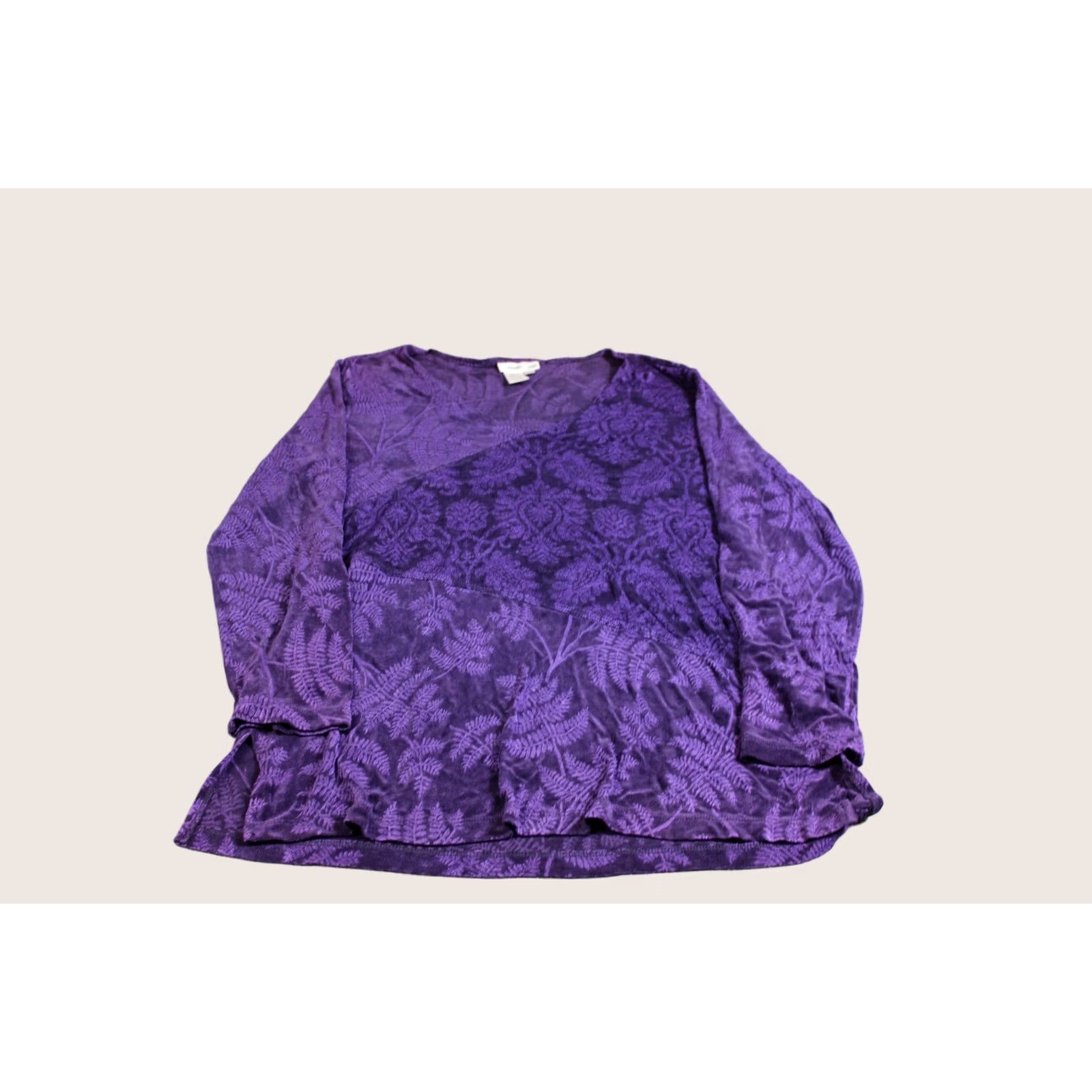 Coldwater Creek VINTAGE Coldwater Creek Shirt Pants Set Women L Purple Floral Acetate Velour Bohemian 2 Piece L Womens Size L / US 10 / IT 46 - 1 Thumbnail