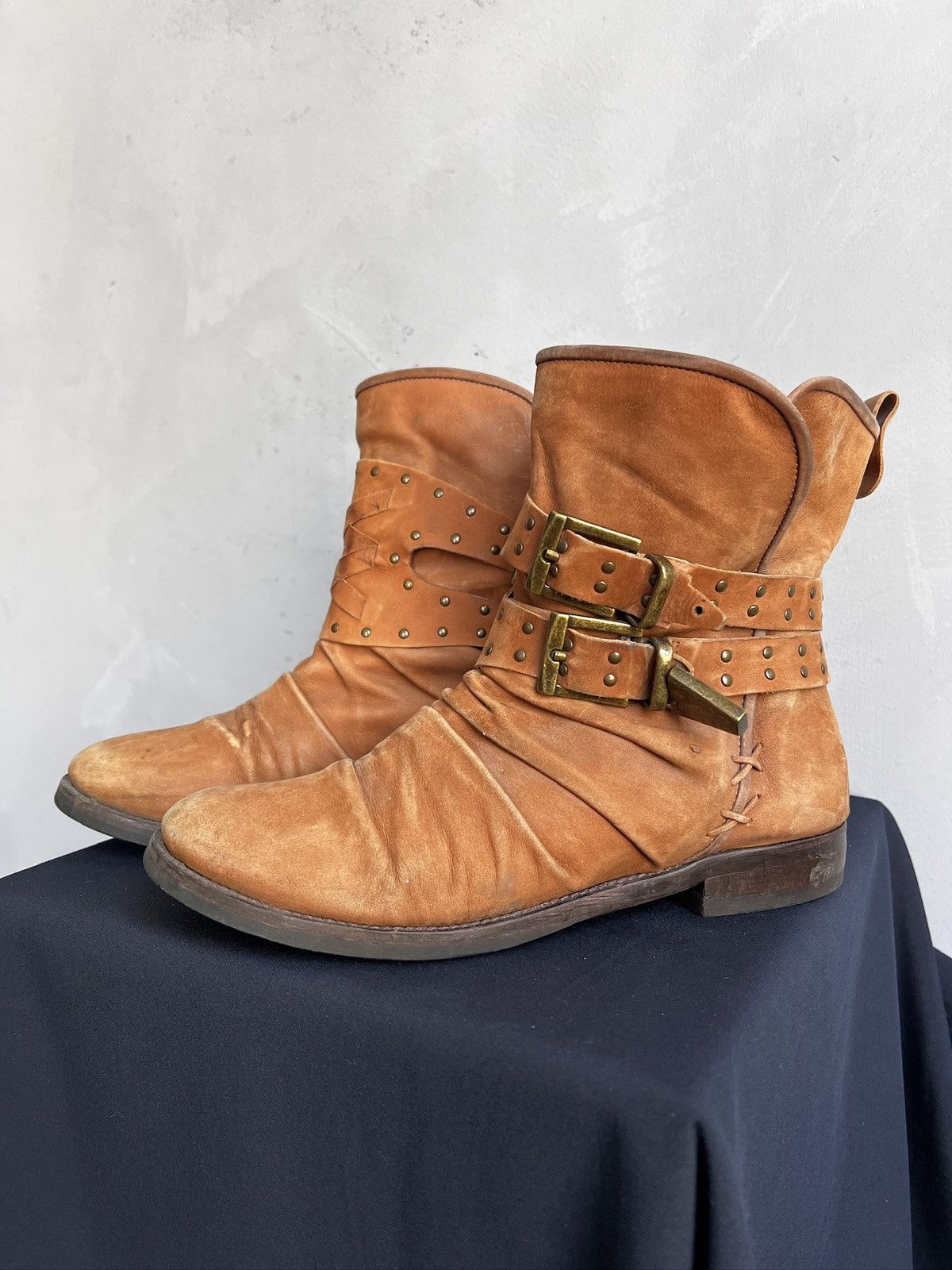 A.S.98 Ankle guidi style artisan Avant Garde boots y2k brown Size US 7.5 / EU 40-41 - 6 Thumbnail