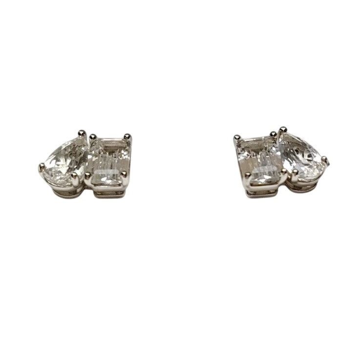 Other Created White Sapphire Stud Earrings In Gift Box By Gemstone Size ONE SIZE - 1 Thumbnail