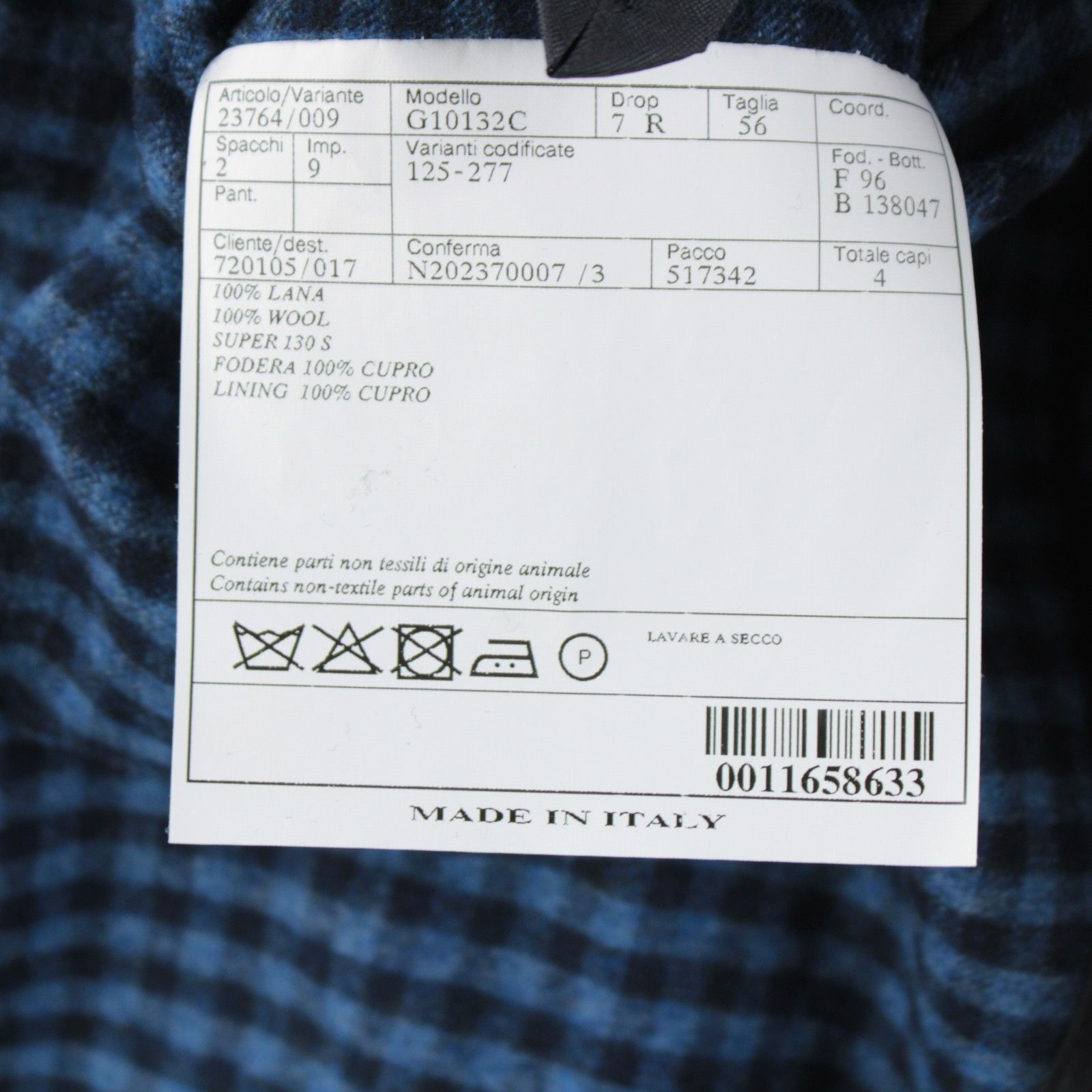 Belvest Belvest Sport Coat Size 46 Regular US in Blue Size 46R - 8 Thumbnail