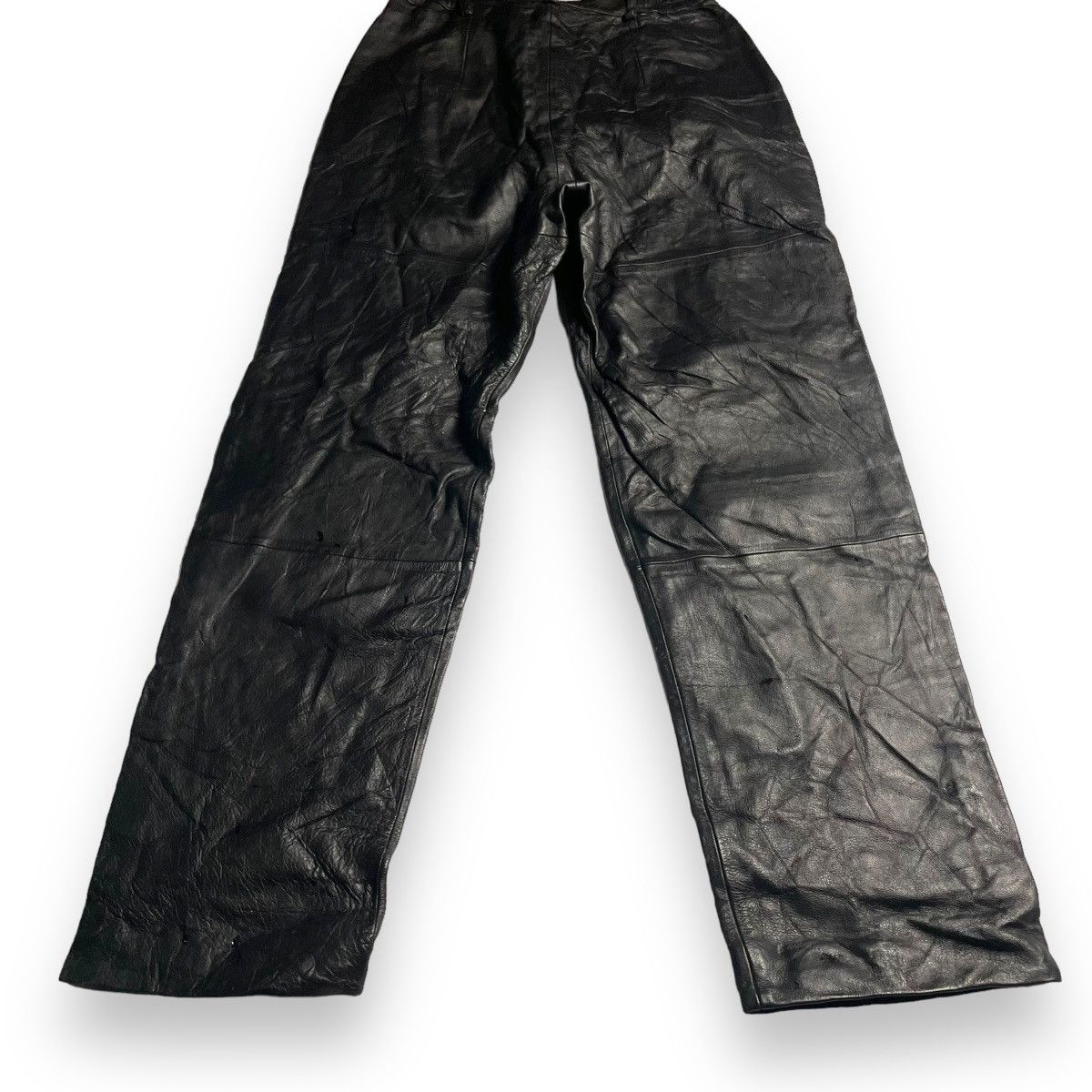 If Six Was Nine × Japanese Brand × Le Grande Bleu (L.G.B.) 🇯🇵🖤 RAPIDO SPIRIT COWHIDE LEATHER PANTS Size 26" / US 2 / IT 38 - 7 Thumbnail