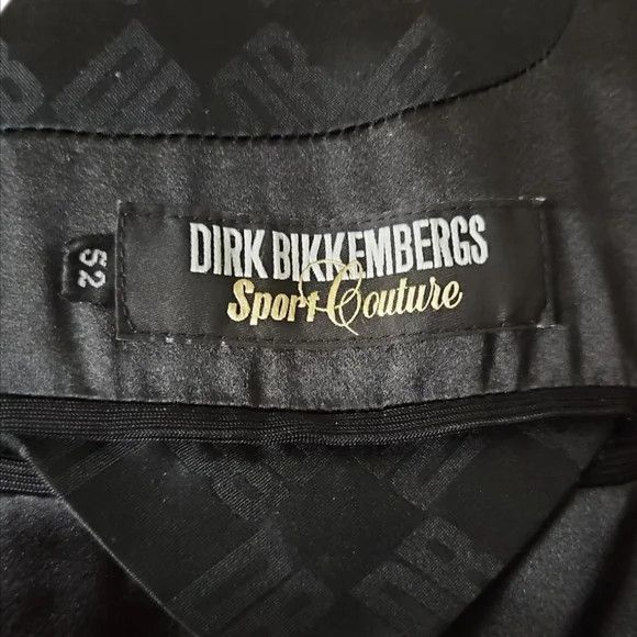 Dirk Bikkembergs Sport Couture Ribbed Blazer Satin Lapels Size 42R - 5 Thumbnail