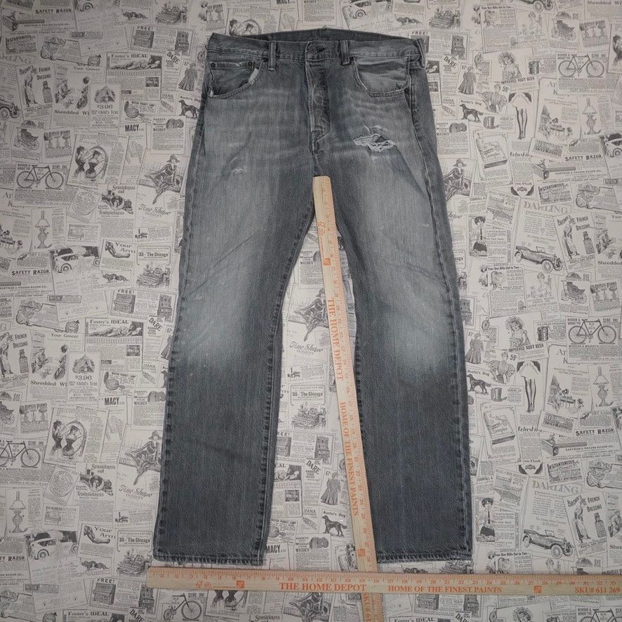 Levi's 34x32 - Vintage Y2K Levi’s 501 super faded distressed pants Size US 34 / EU 50 - 4 Thumbnail