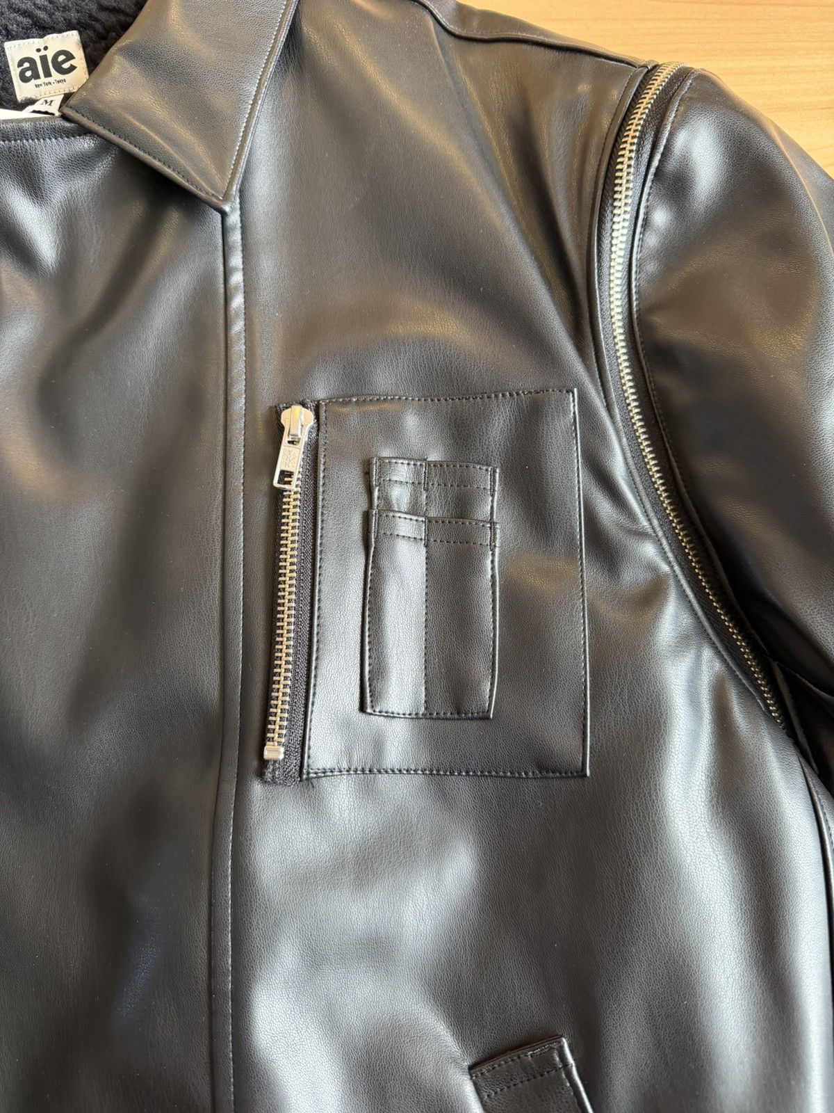 Nepenthes Nepenthes AÏE FAZ Jacket Black Synthetic Leather Size US M / EU 48-50 / 2 - 6 Thumbnail