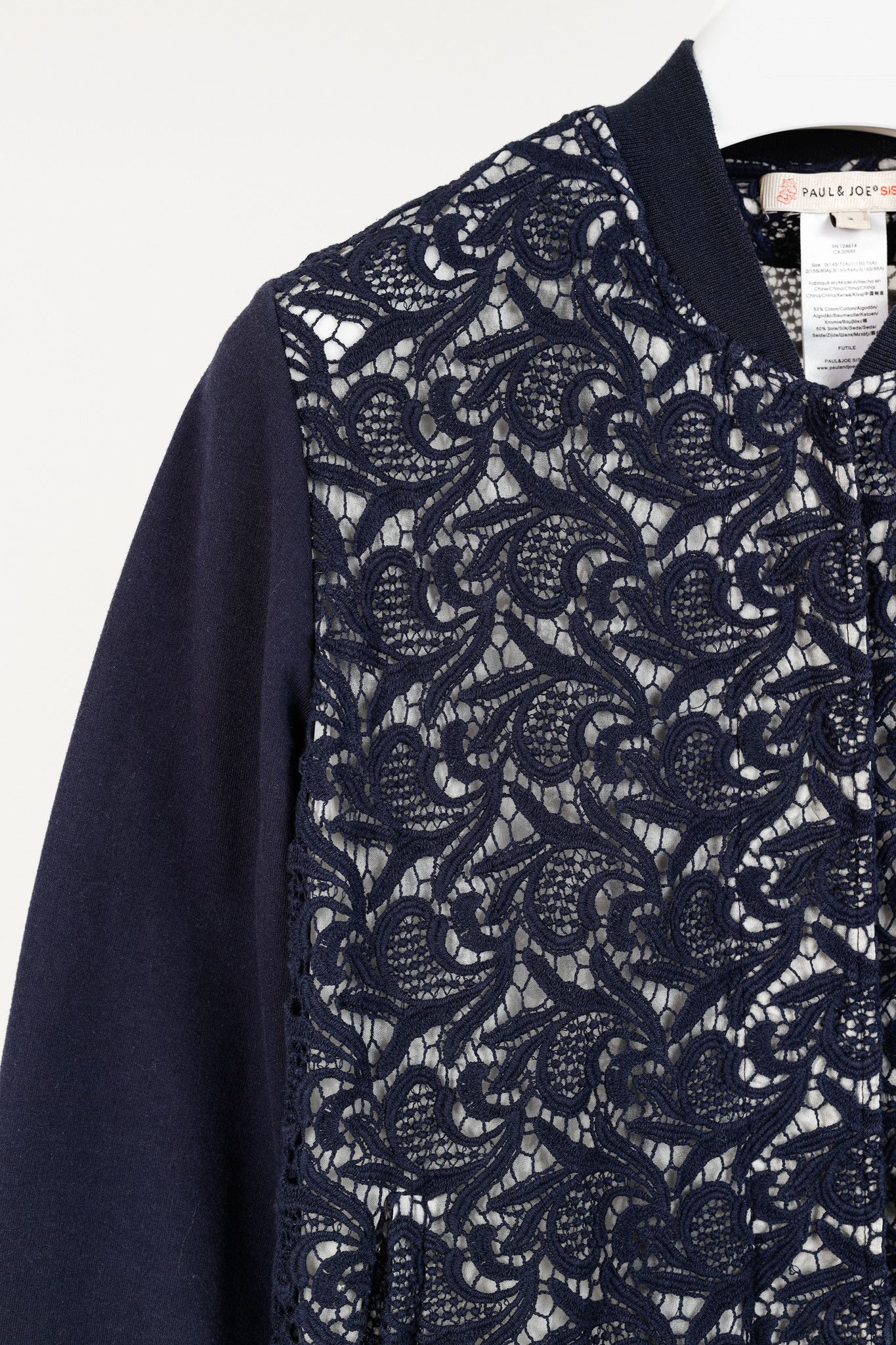 Paul & Joe Paul & Joe Sister Navy Lace Bomber Jacket Size M / US 6-8 / IT 42-44 - 3 Thumbnail