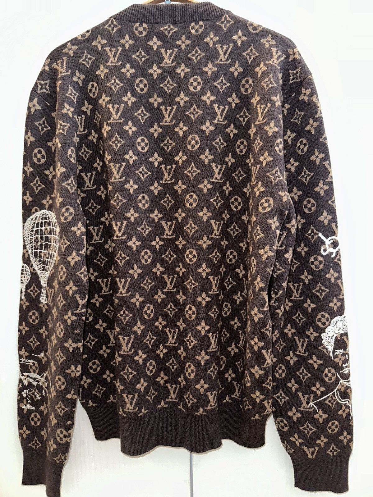 Louis Vuitton Louis Vuitton FW’23 Monogram Embroidered Wool Crewneck Size US S / EU 44-46 / 1 - 8 Thumbnail
