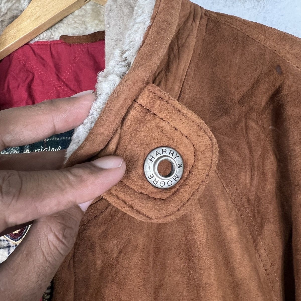Other 🔥 Vintage Harry & Moore Sportwear Fur Trim Leather Jacket Size US M / EU 48-50 / 2 - 12 Thumbnail