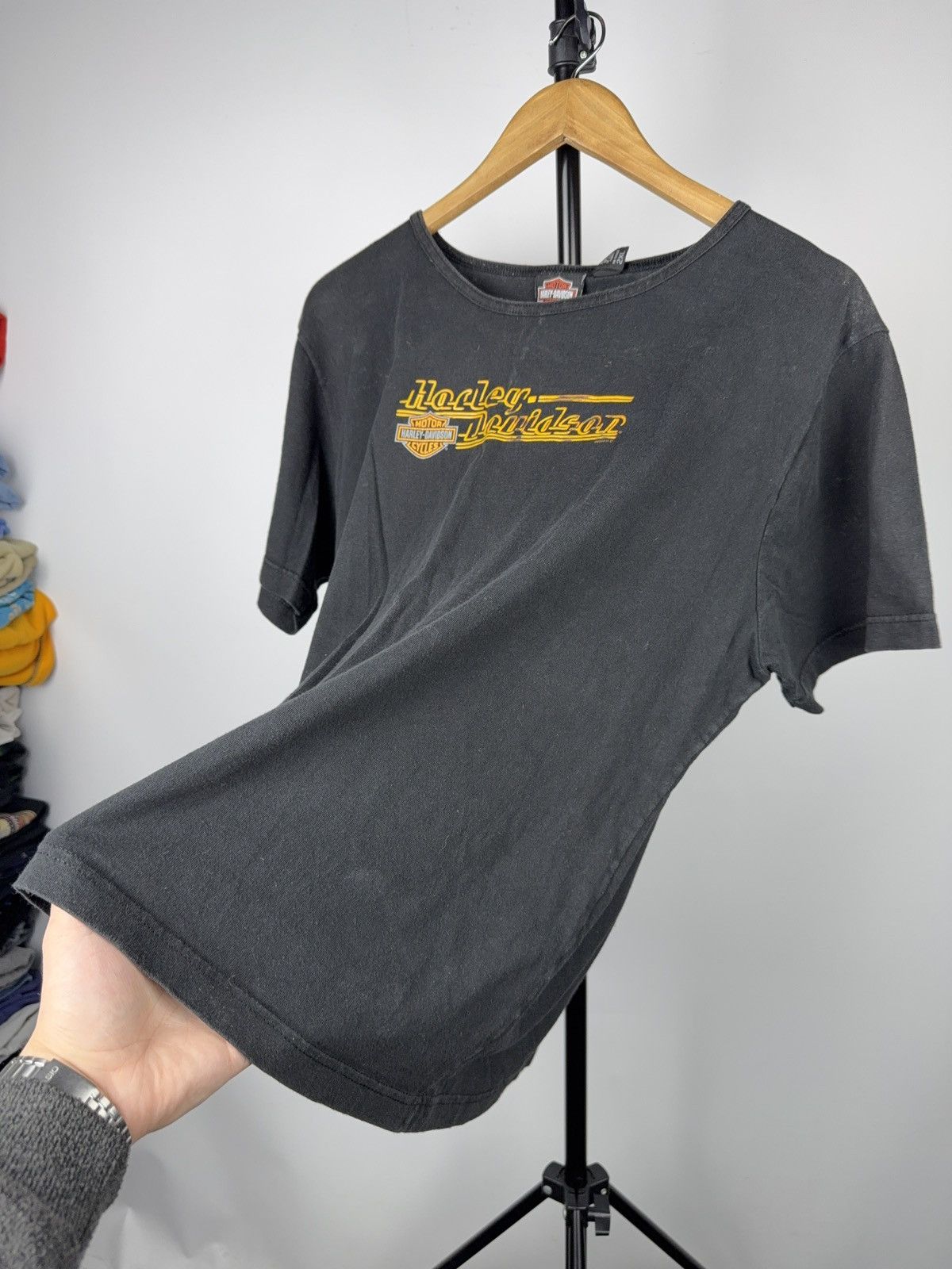 Harley Davidson Retro Moto Biker Harley-Davidson 2004 Black Graphic T-Shirt Size US S / EU 44-46 / 1 - 11 Thumbnail