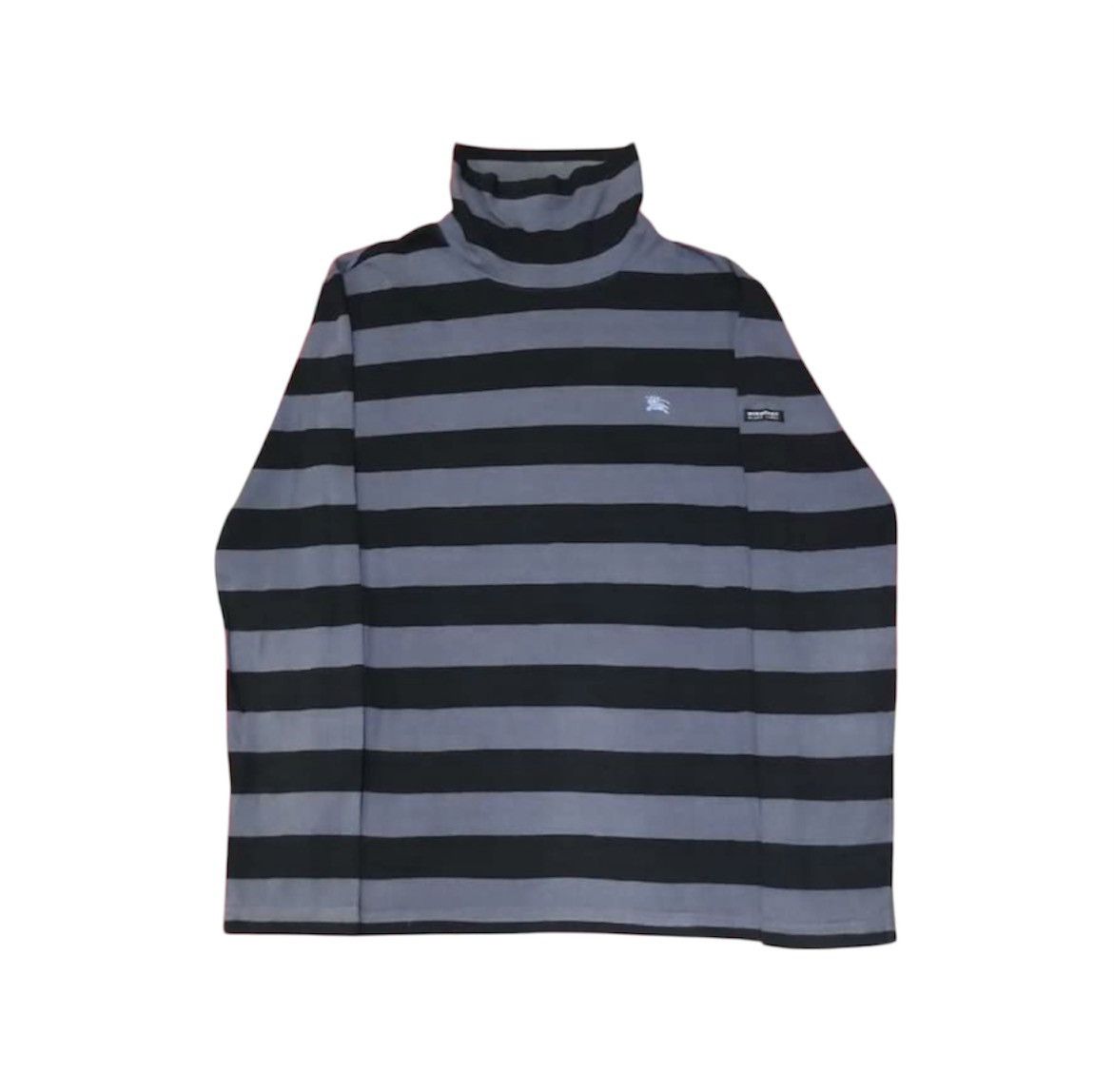 Burberry × Burberry Prorsum Vintage Burberry Black Label Striped Turtleneck Knitwear Size US M / EU 48-50 / 2 - 2 Thumbnail
