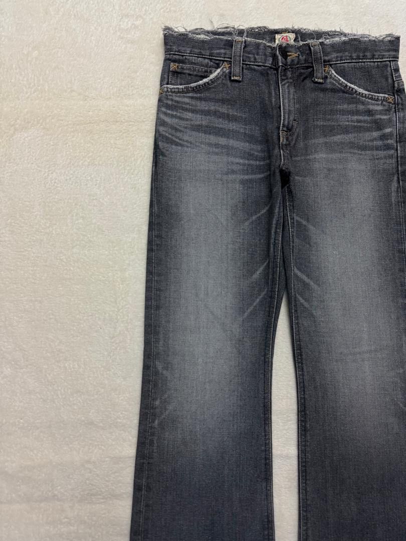 Lee 💥FLARED💥VINTAGE 90s LEE SAND WASHED DISTRESSED BELL BOTTOM Size US 27 - 4 Thumbnail