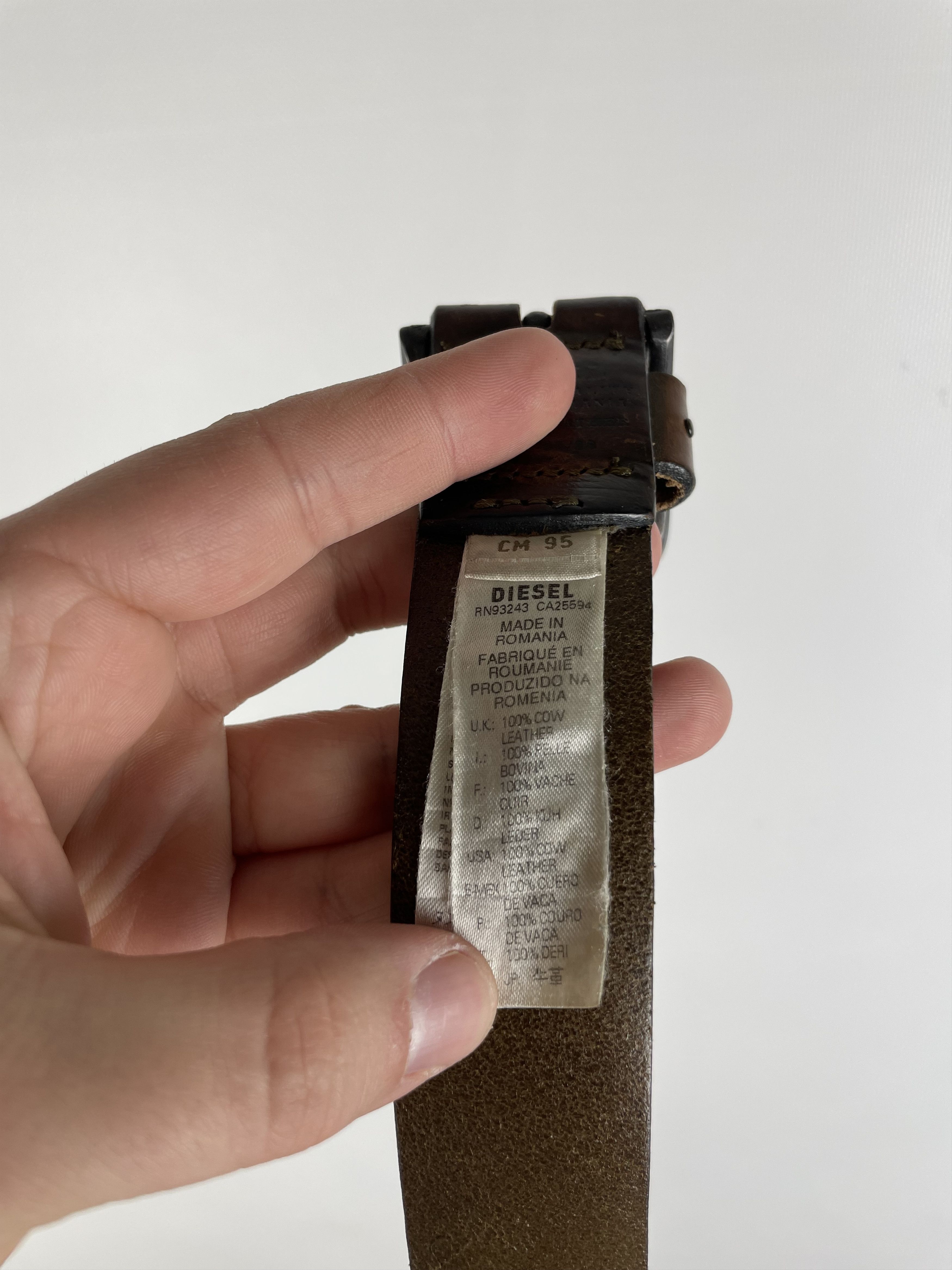 Diesel Vintage Leather Diesel Belt Size ONE SIZE - 6 Thumbnail