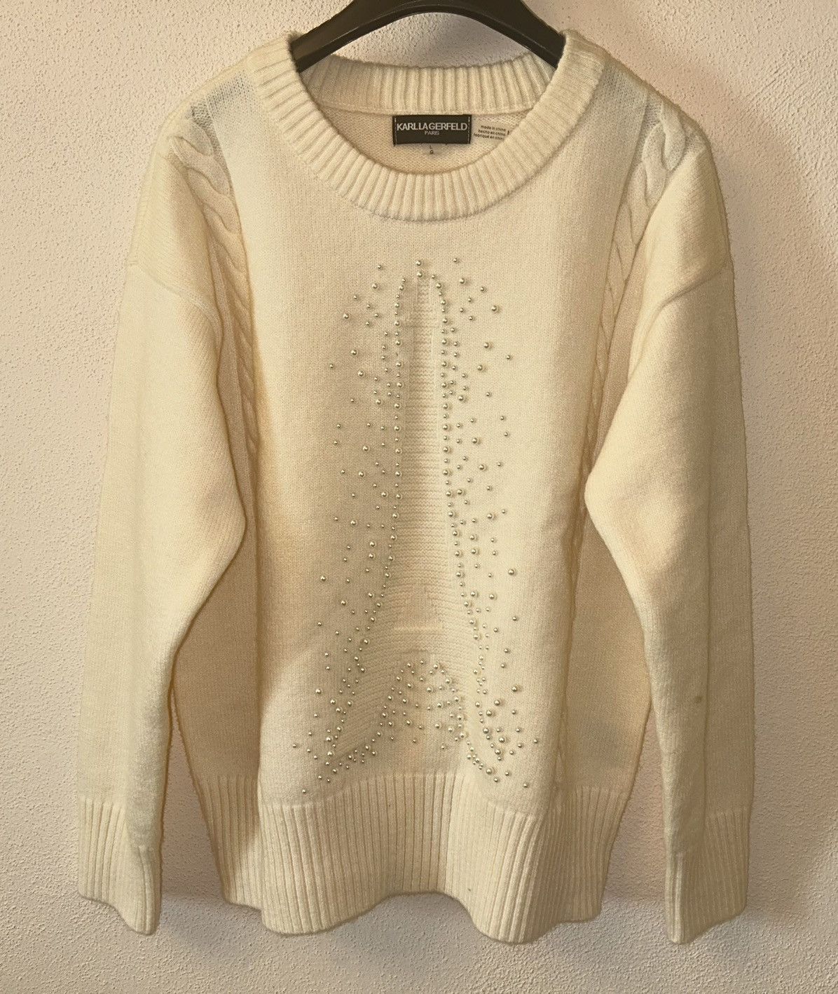 Karl Lagerfeld Karl Lagerfeld White Long Sleeve Size L / US 10 / IT 46 - 1 Thumbnail