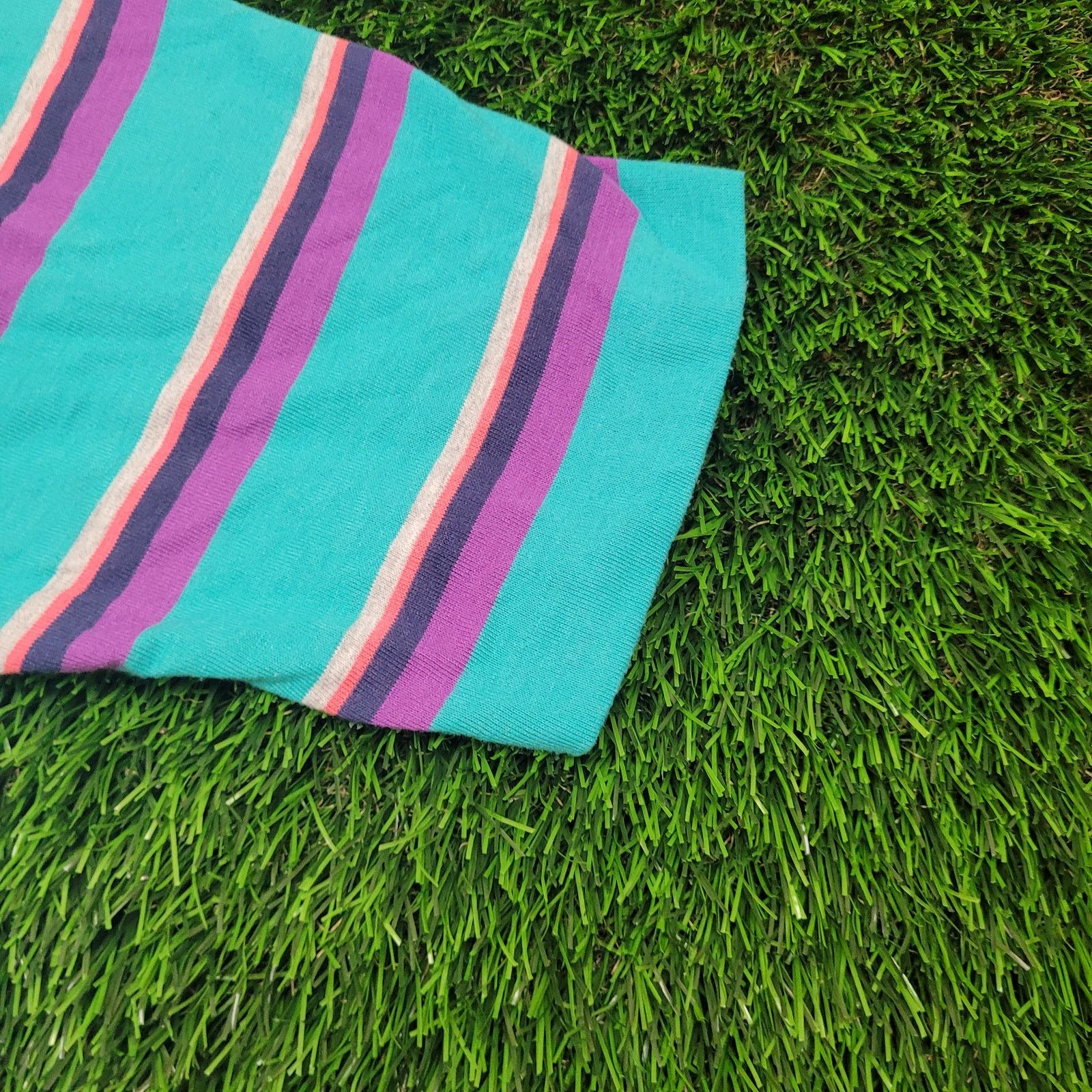 Vintage VTG 80s Andhurst Striped Polo Shirt M USA Skater Vaporwave Size US M / EU 48-50 / 2 - 5 Thumbnail