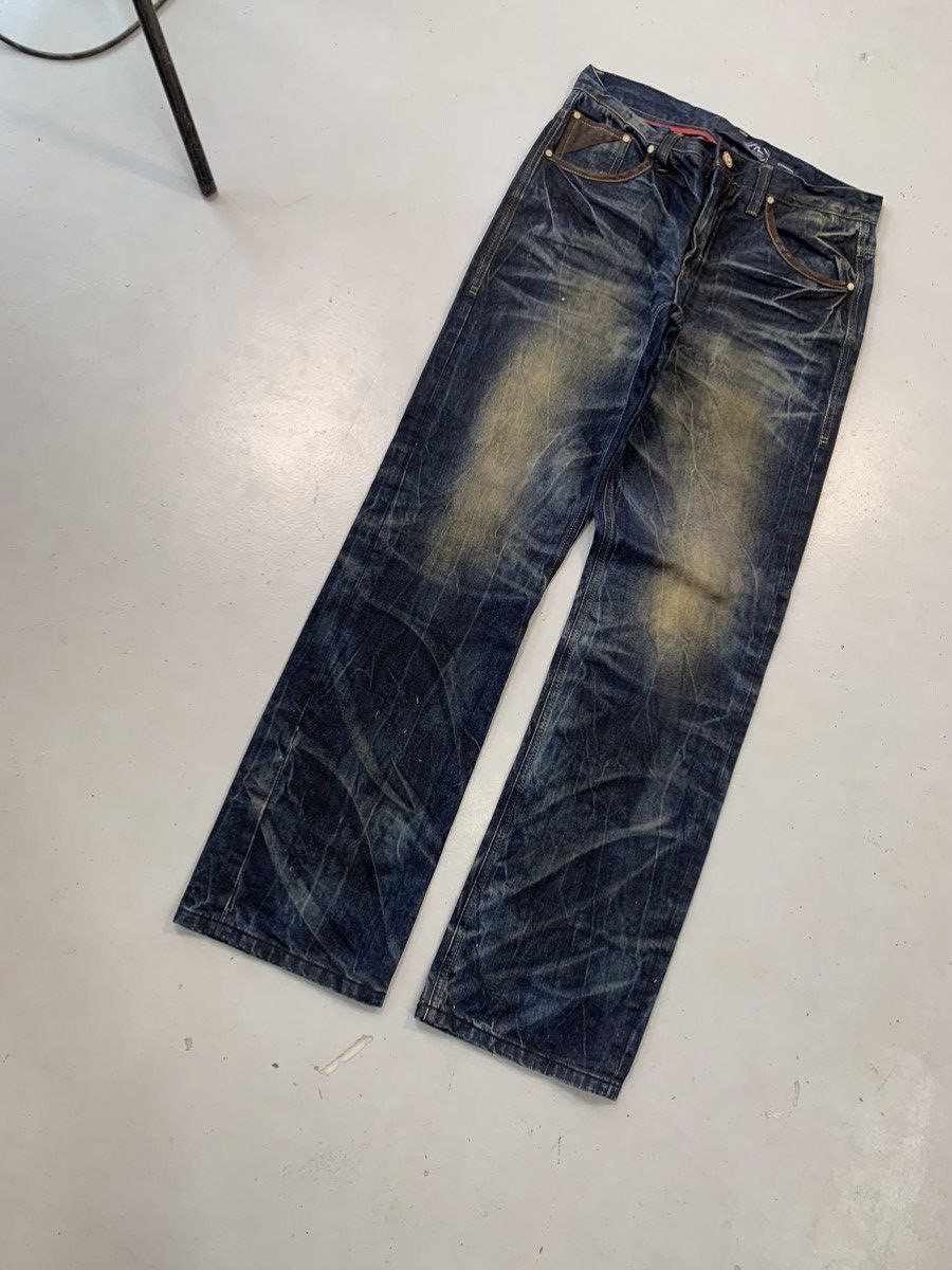 Japanese Brand Vintage Evisu inspired emboridered denim Size US 32 / EU 48 - 2 Thumbnail
