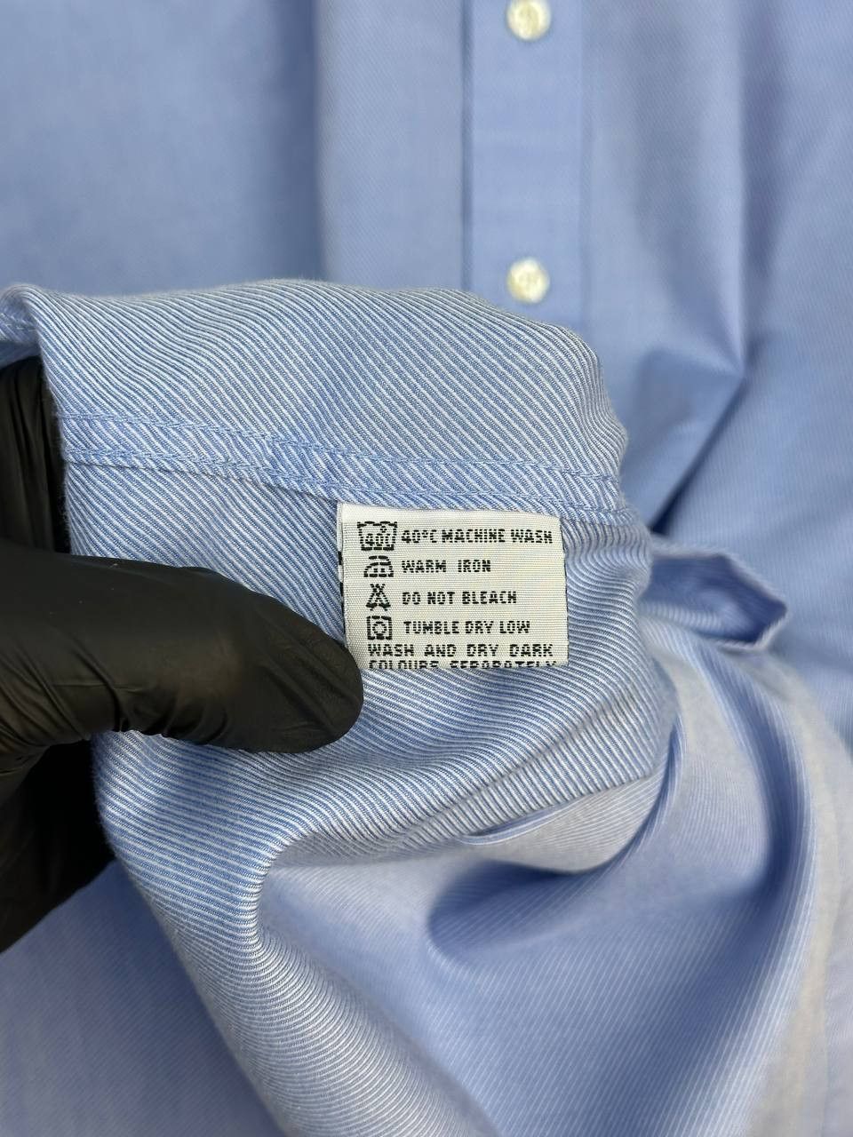 Balmain Balmain Paris Button Up Dress Shirt Micro Stripe Blue LS Size US XL / EU 56 / 4 - 13 Thumbnail