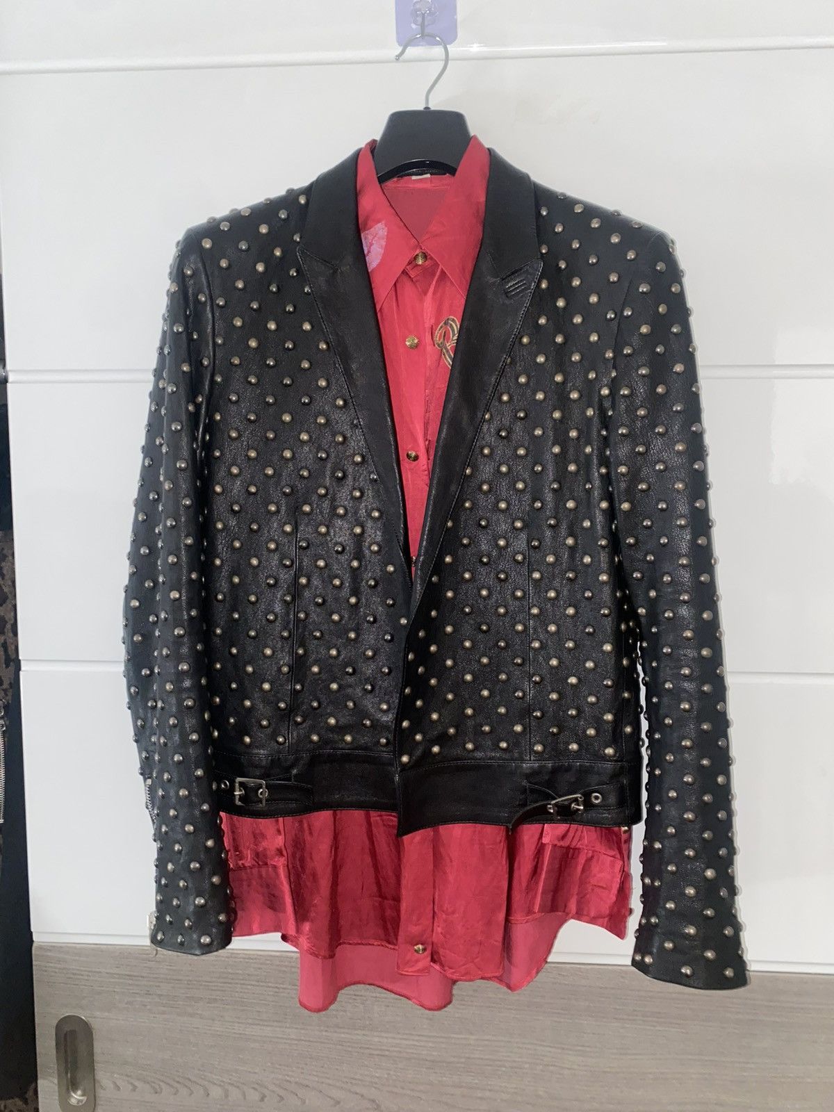 Saint Laurent Paris Saint laurent 2014ss Hedi Slimane studded leather jacket Size US S / EU 44-46 / 1 - 2 Thumbnail