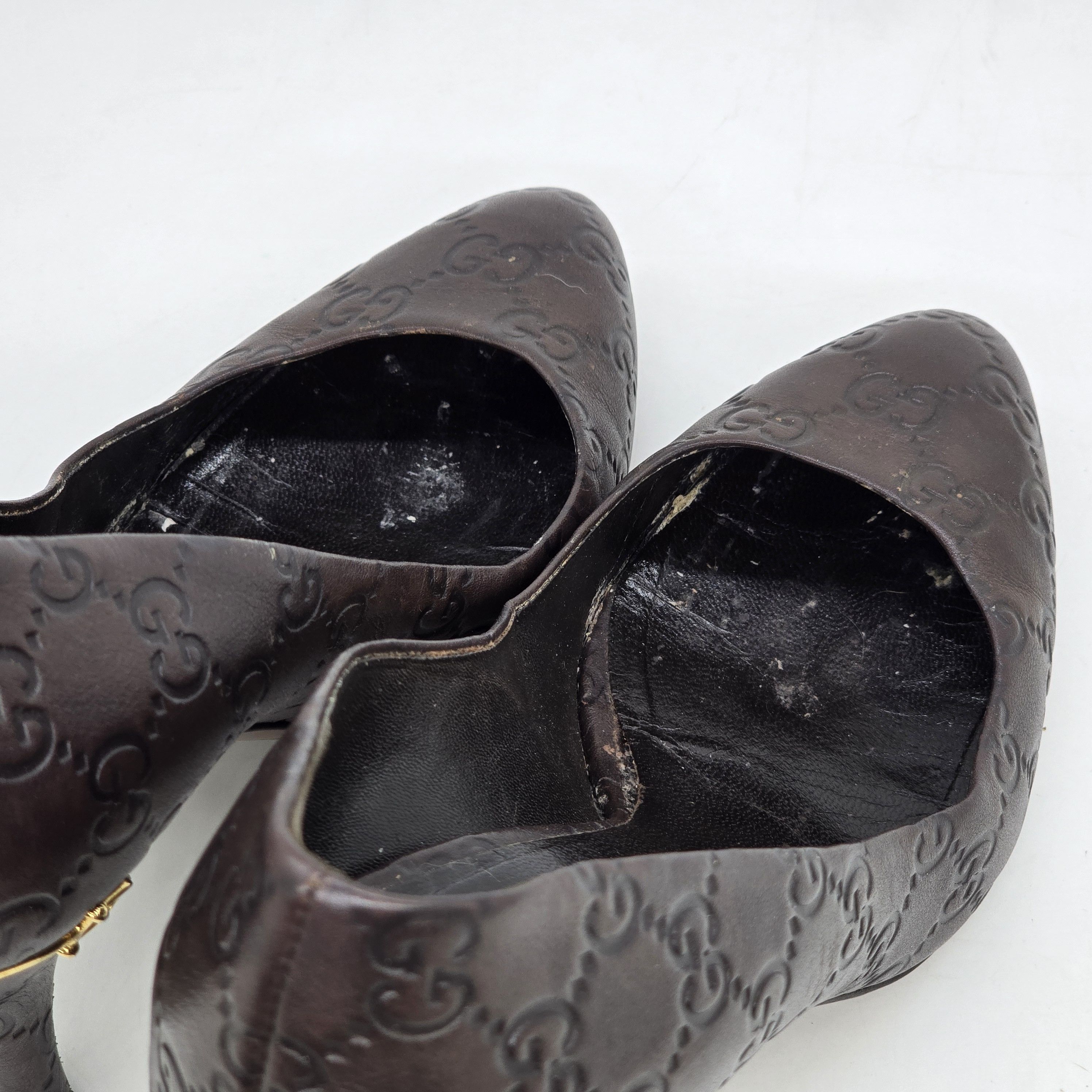Gucci Gucci - Guccissima Leather Heel Pumps Size US 8.5 / IT 38.5 - 11 Thumbnail