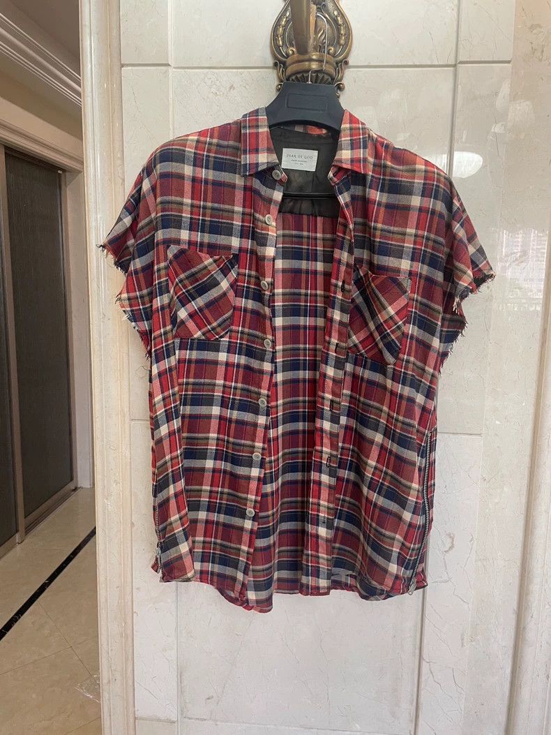 Fear of God Fear of God 4th Red Plaid Vest - dmc Size US S / EU 44-46 / 1 - 1 Thumbnail