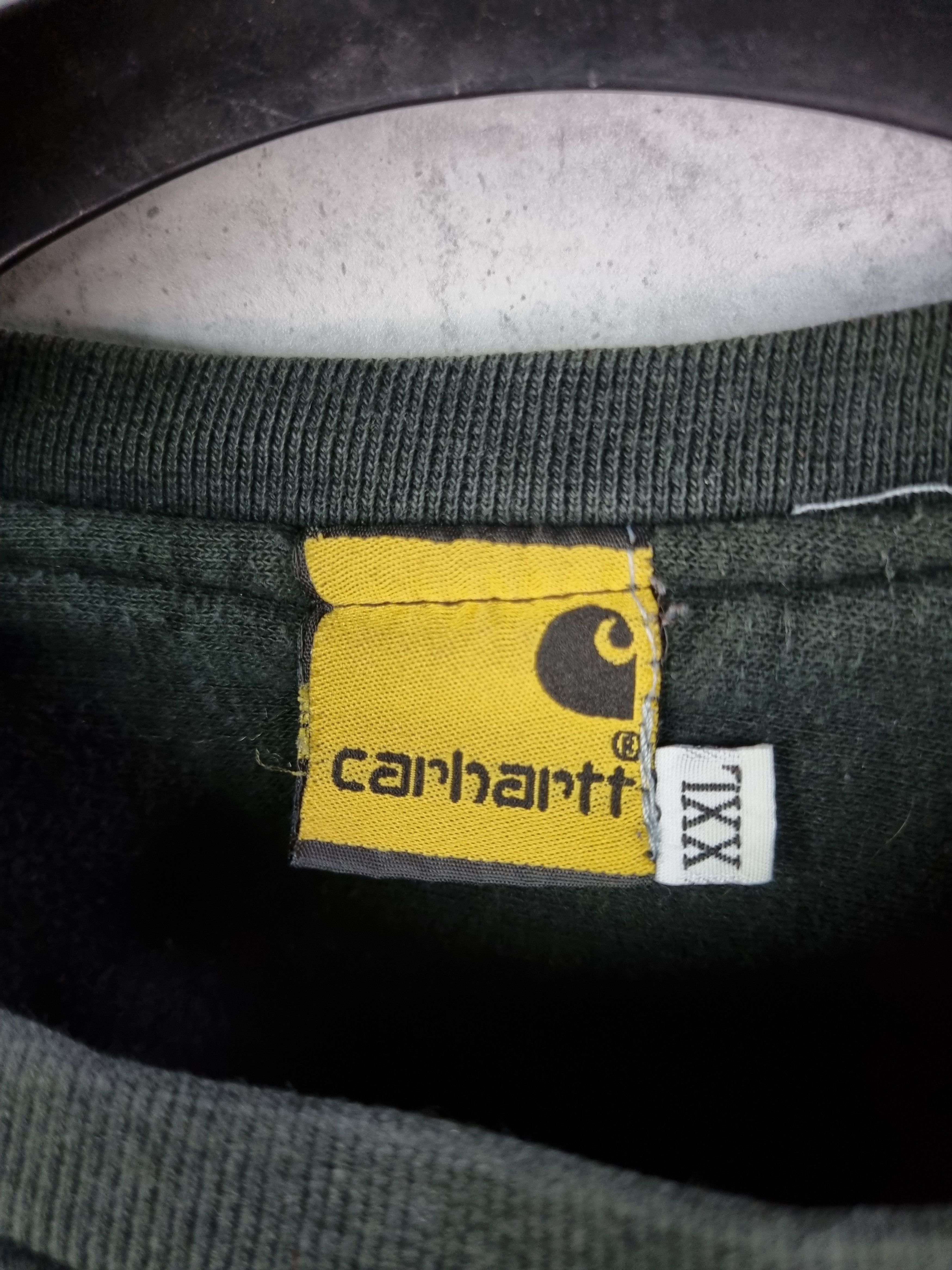 Vintage Faded Destroyed Sweatshirt with Embroidered Logo Size US XXL / EU 58 / 5 - 7 Thumbnail