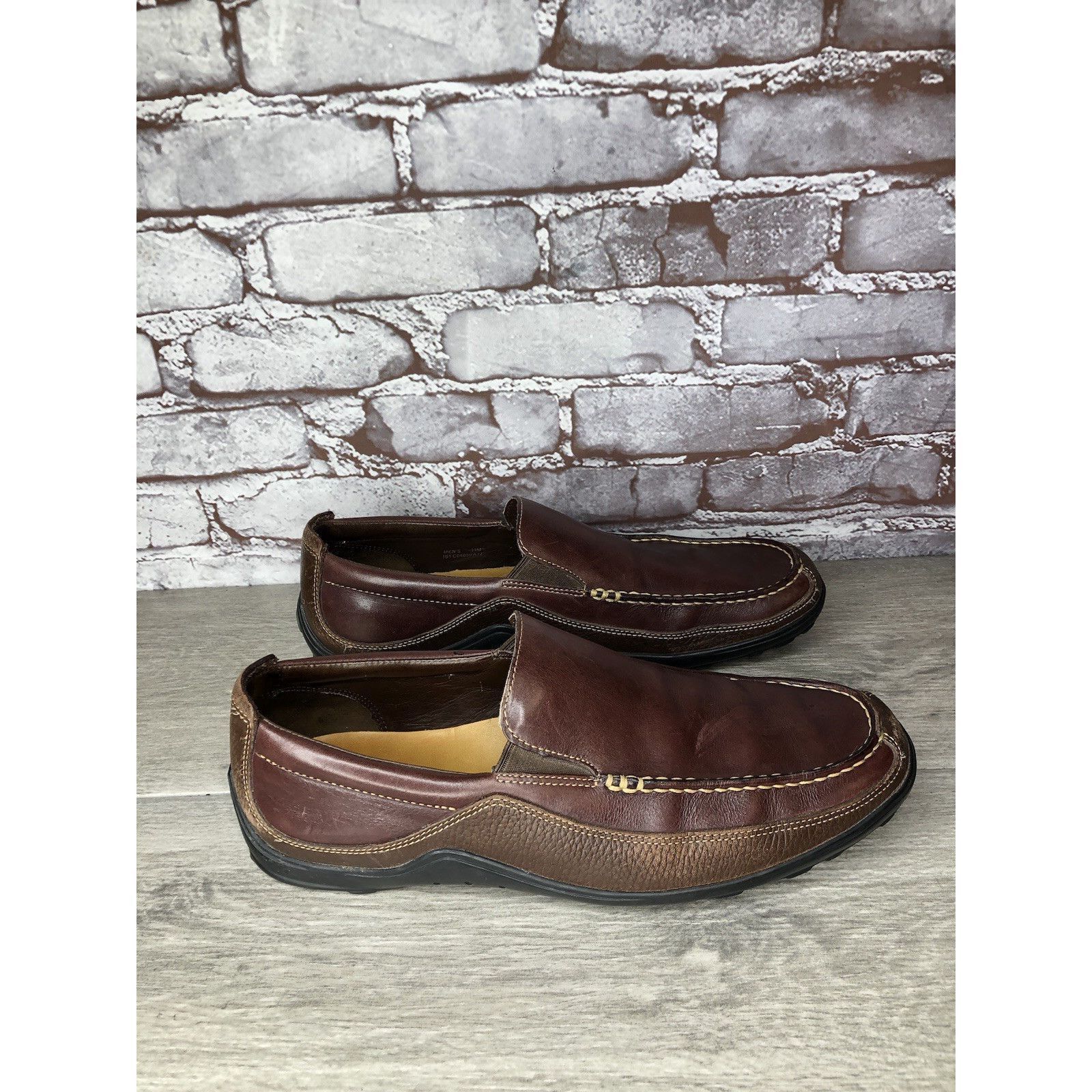 Cole Haan Cole Haan 161 C04059 C8 Tucker Venetian Brown Leather Loafer Size US 11 / EU 44 - 13 Thumbnail