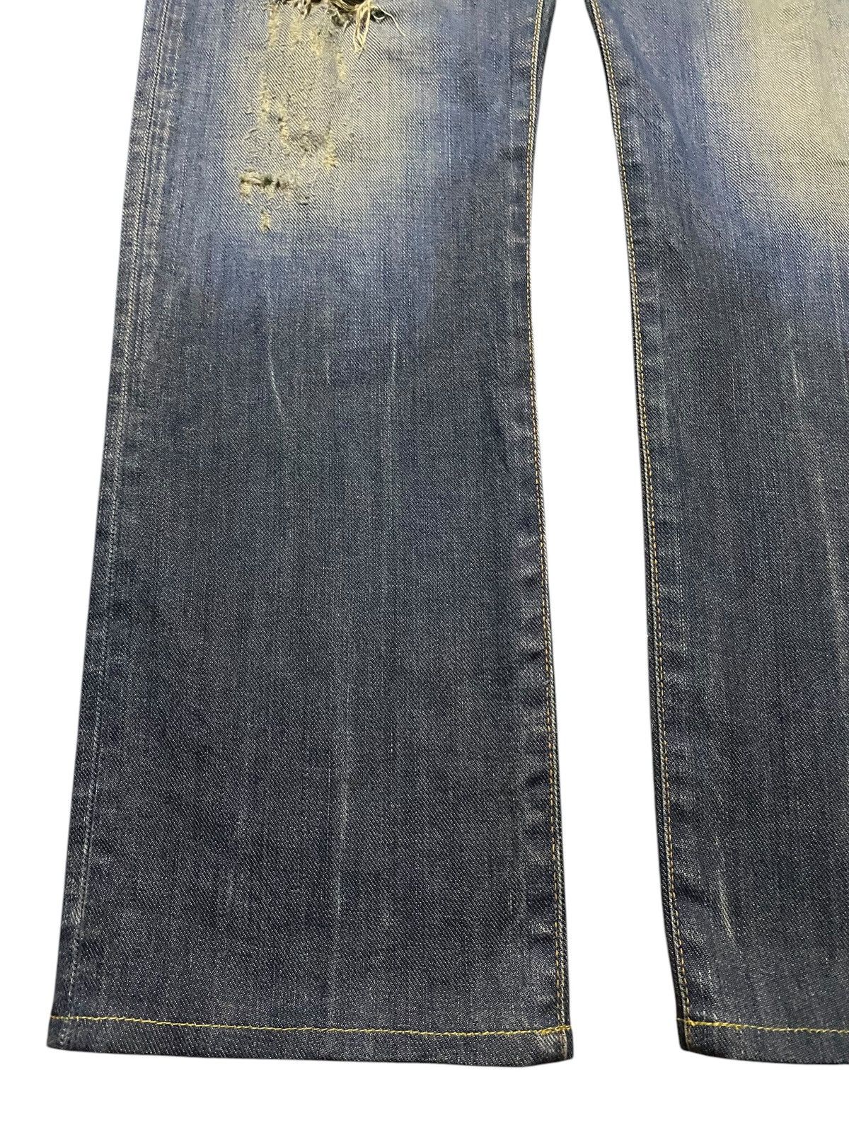 Edwin Vintage Edwin 503R Blue Trip Grunge Distressed Loose Jeans Size US 33 - 7 Thumbnail