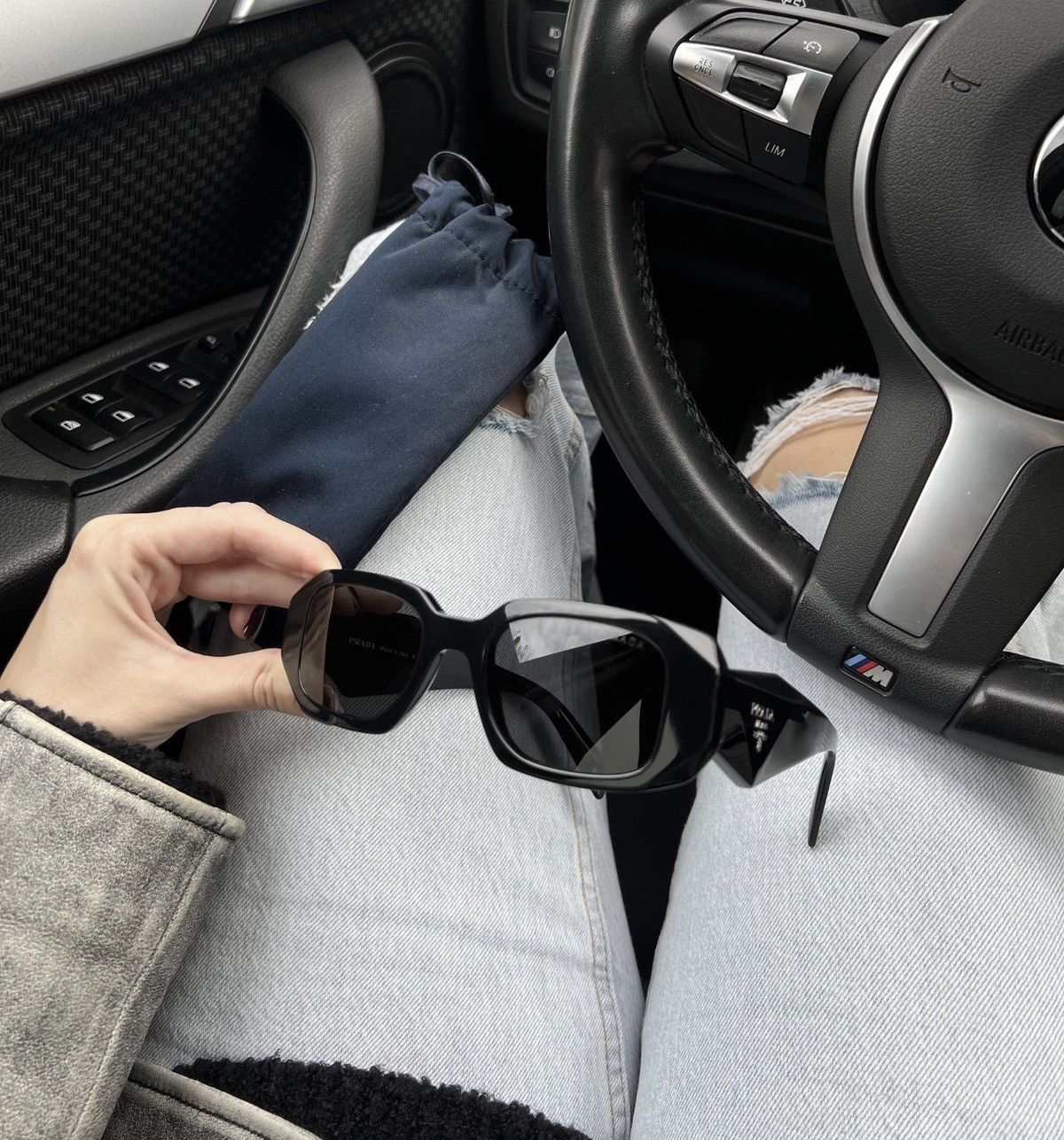 Prada PRADA Raf Simons Runway Symbole Logo Black Sunglasses SPR17W Size ONE SIZE - 5 Thumbnail