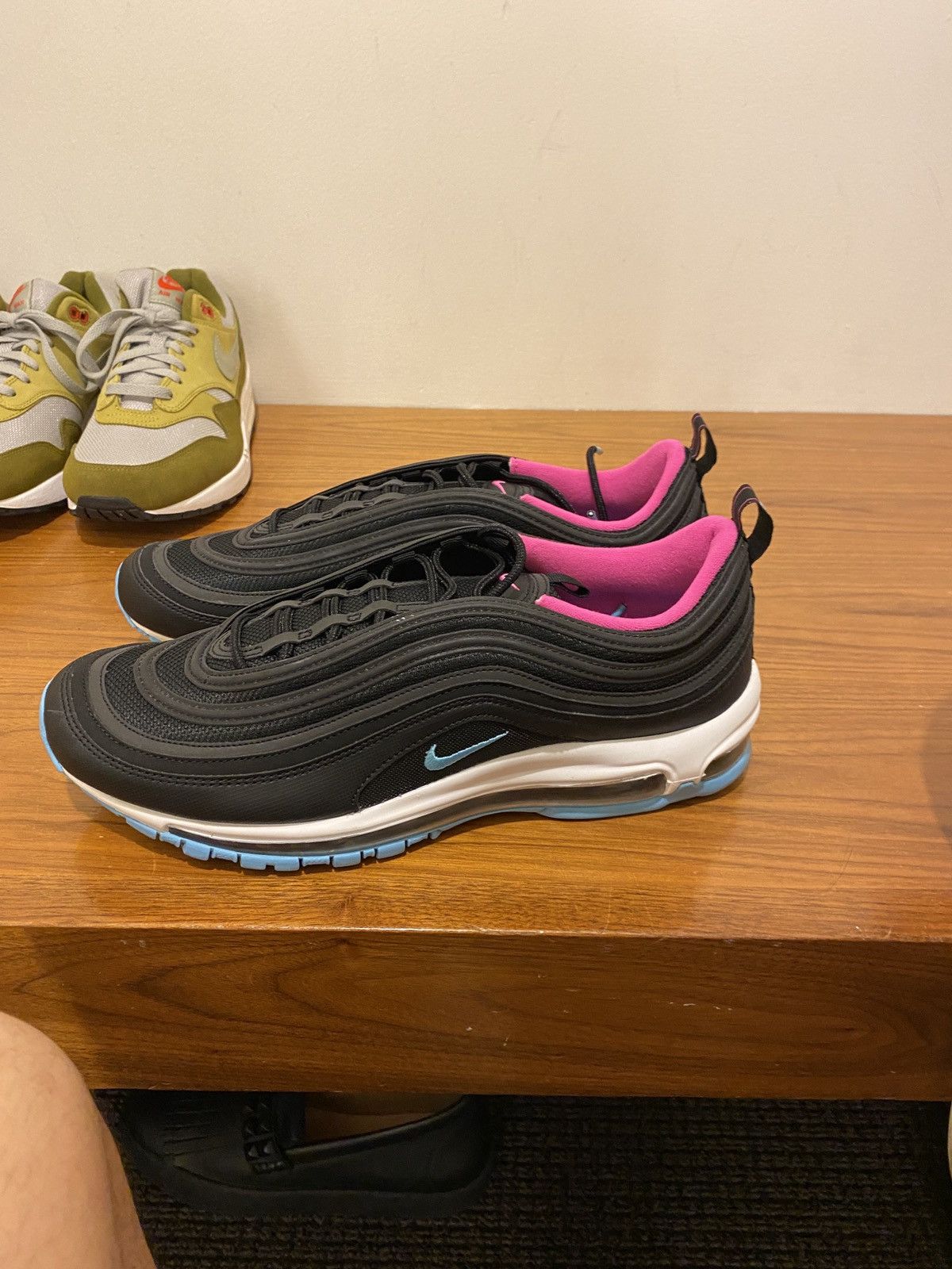 image of Nike Air Max 97 Miami Vice 11.5 Shoes in Black, Men's