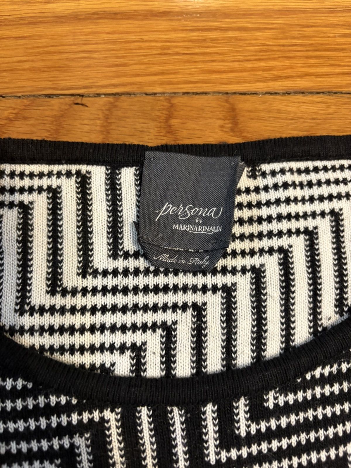 Marina Rinaldi Max Mara Black & White sweater Size M / US 6-8 / IT 42-44 - 3 Thumbnail
