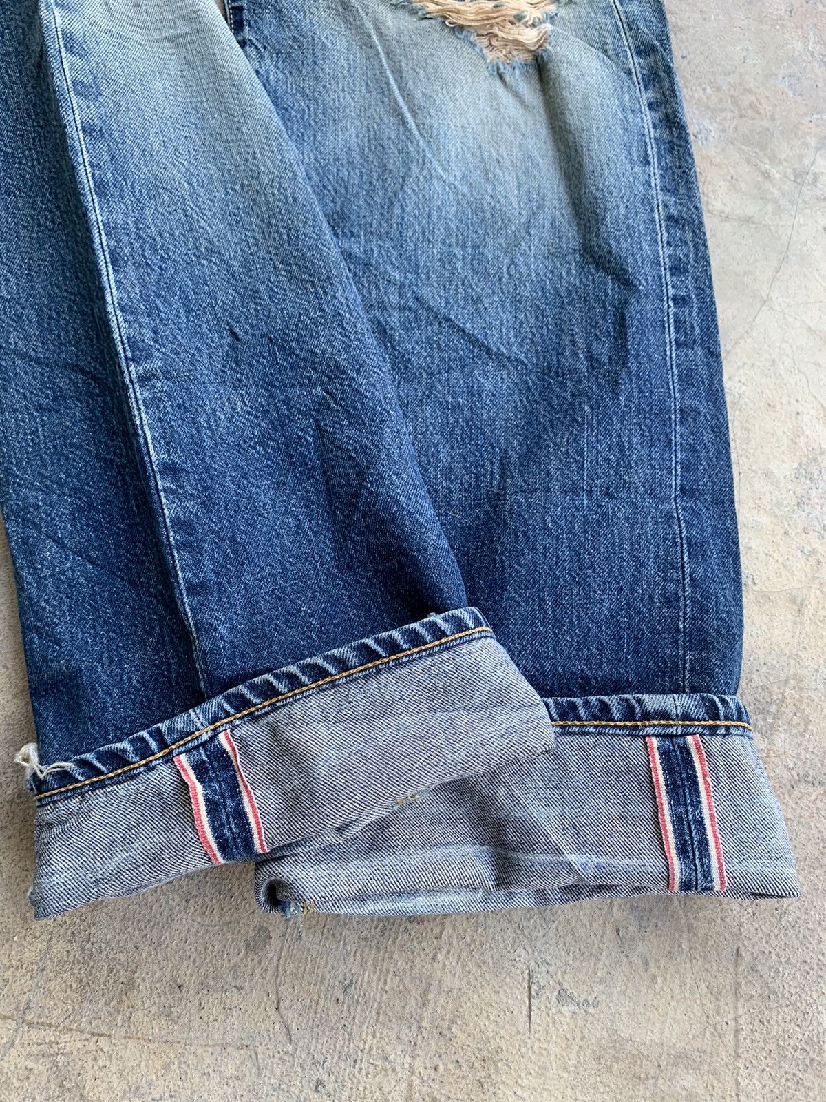 Edwin × If Six Was Nine Vintage Distressed Edwin 505 Redline Selvedge Denim Size US 27 - 12 Thumbnail