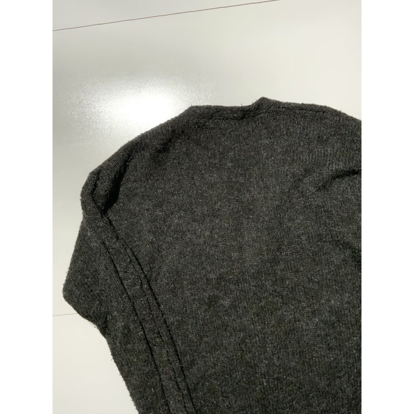 Vintage VINTAGE Claybrooke Outdoors Wool Blend Shaggy Cableknit Cardigan Cobain Sweater LG Shirt Men Mens Outdoors Size US L / EU 52-54 / 3 - 4 Thumbnail