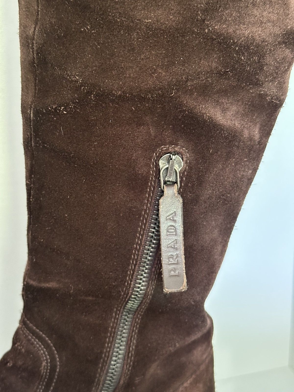 Designer × Prada Prada over the knee boots with dustbag Size US 7 / IT 37 - 10 Thumbnail