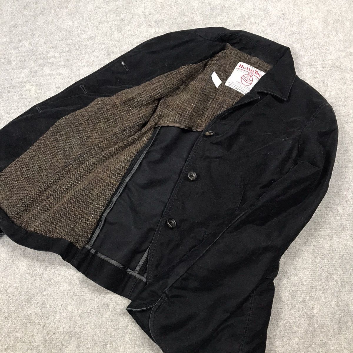 Harris Tweed × Tomorrowland Harris Tweed x Tomorrowland black woman blazer jacket Size S / US 4 / IT 40 - 6 Thumbnail