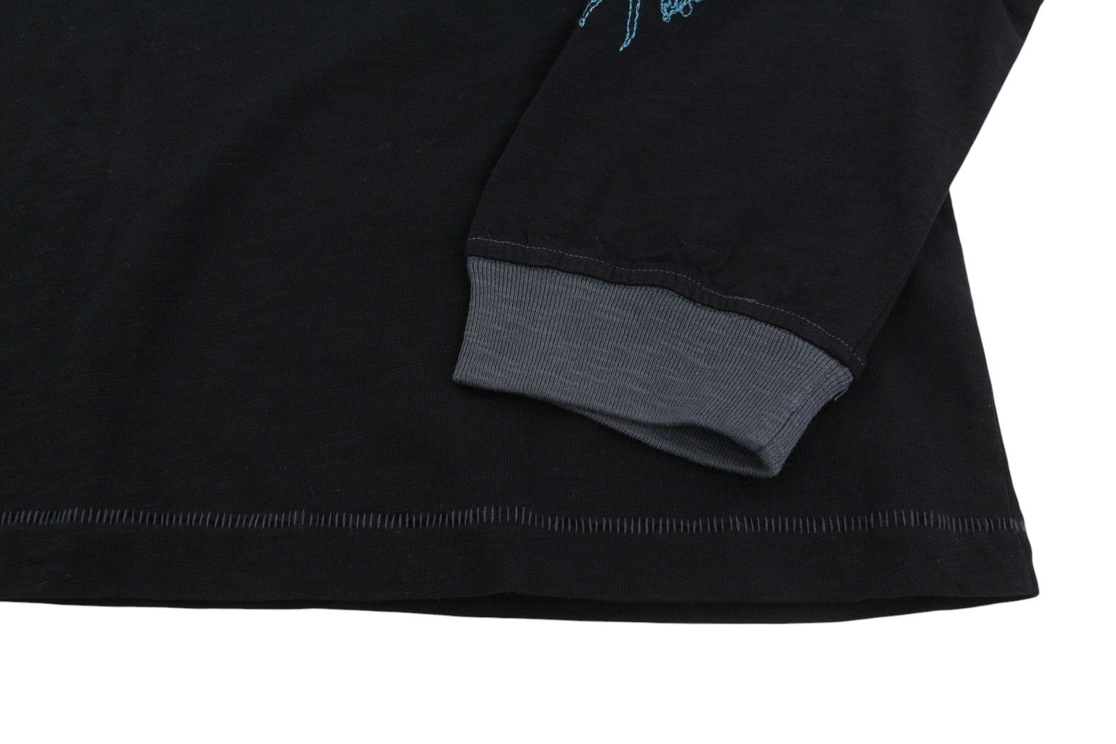 Diesel T-JUSTLE-LS-E9 M Black Cotton Printed T-Shirt 40974 Size US M / EU 48-50 / 2 - 5 Thumbnail