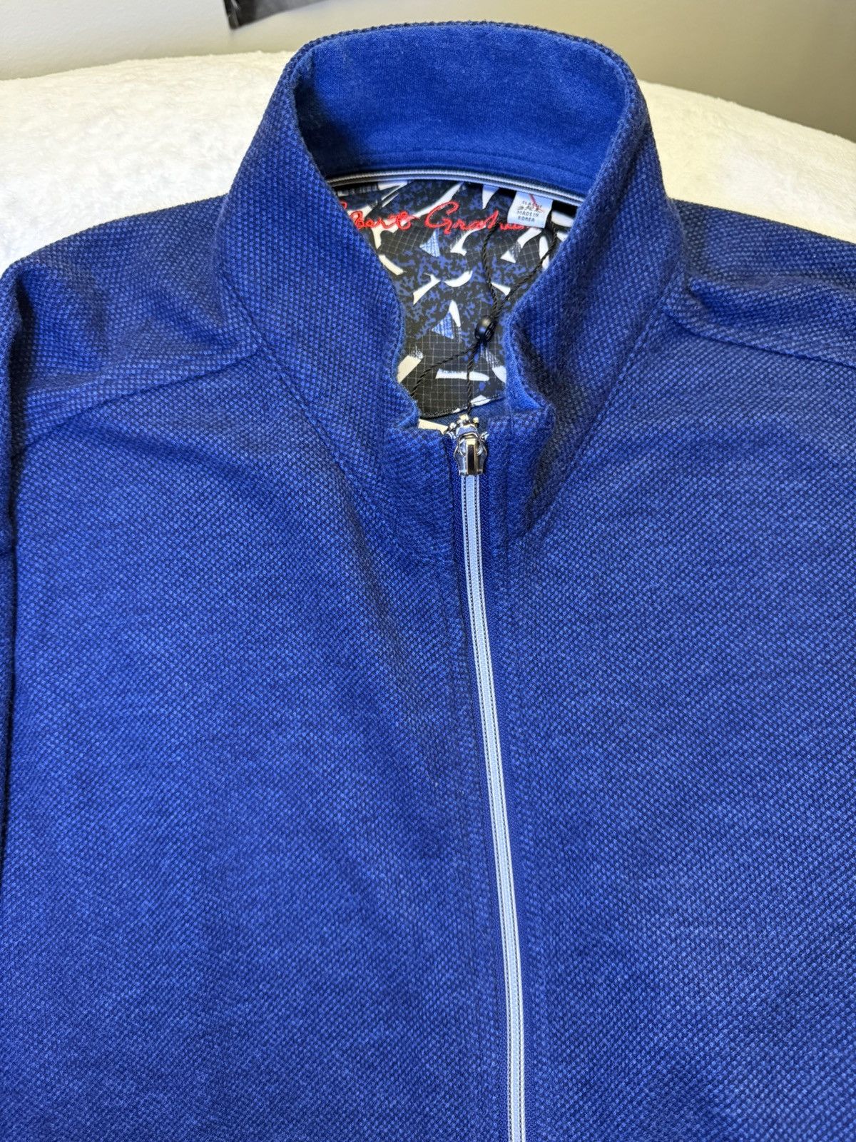 Robert Graham Moser Knit Full Zip Sweater Size US XL / EU 56 / 4 - 6 Thumbnail