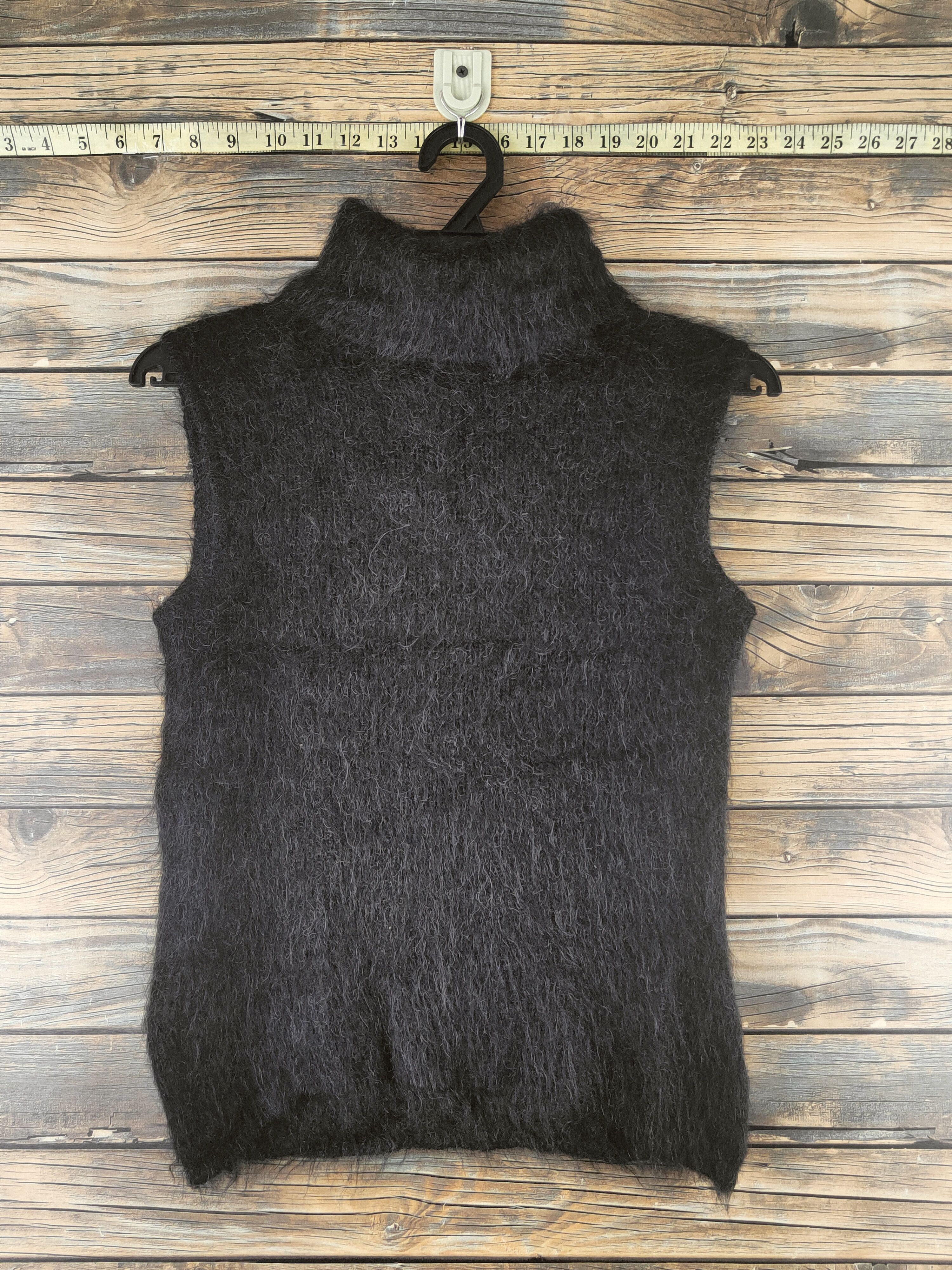 Japanese Brand DL Indivi Black Fur Mohair Knitwear #46-507 Size XS / US 0-2 / IT 36-38 - 1 Thumbnail