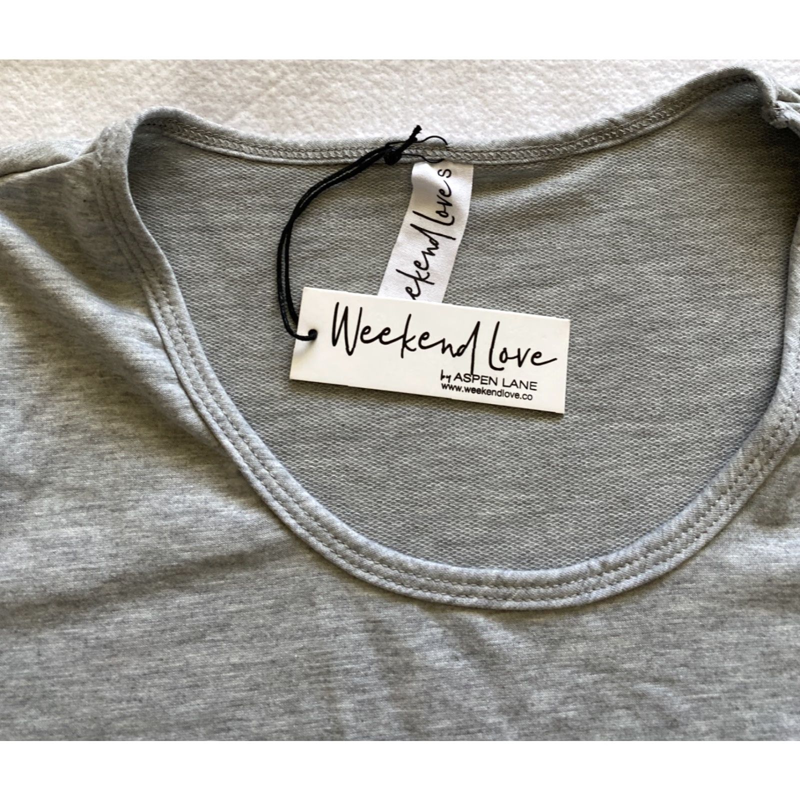 Vintage VINTAGE Weekend Love Top T Shirt Blouse Women’s S Gray NWT 21-30 Size S / US 4 / IT 40 - 2 Thumbnail