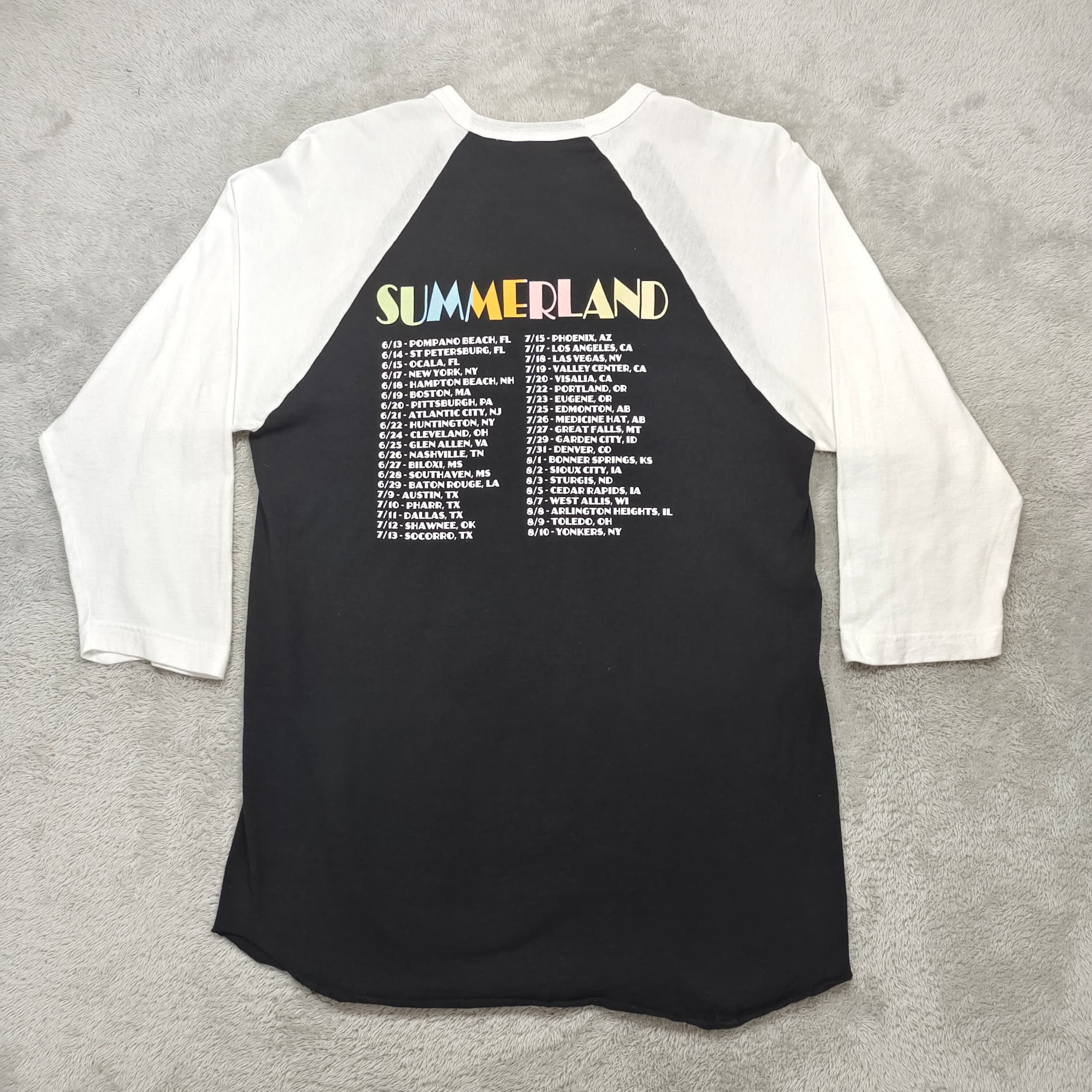 Band Tees SUMMERLAND TOUR 2012 RAGLAN T SHIRT Size US L / EU 52-54 / 3 - 2 Thumbnail