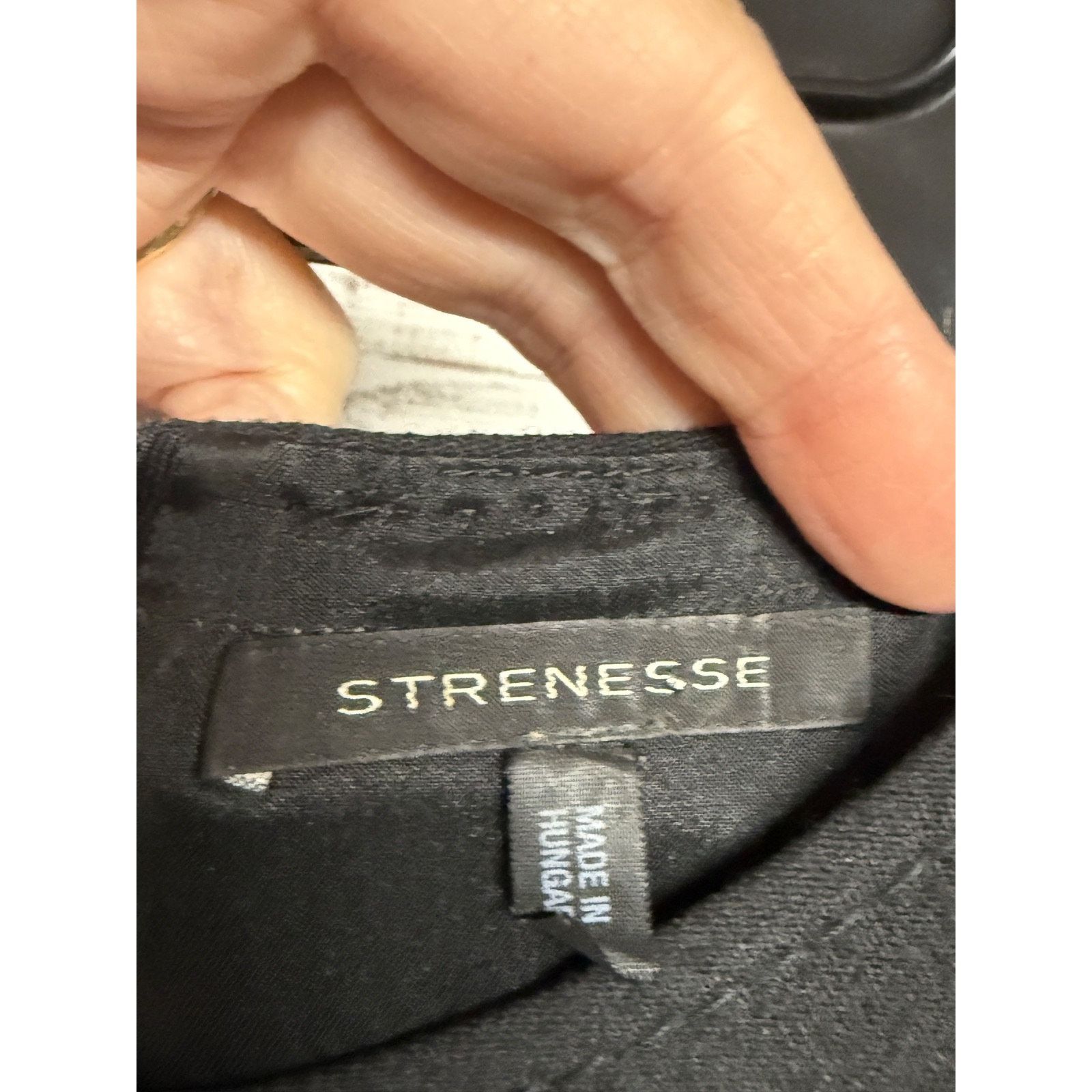 STRENESSE Strenesse Wool Knit Short Sleeve Black Brown Herringbone 8 Size M / US 6-8 / IT 42-44 - 2 Thumbnail