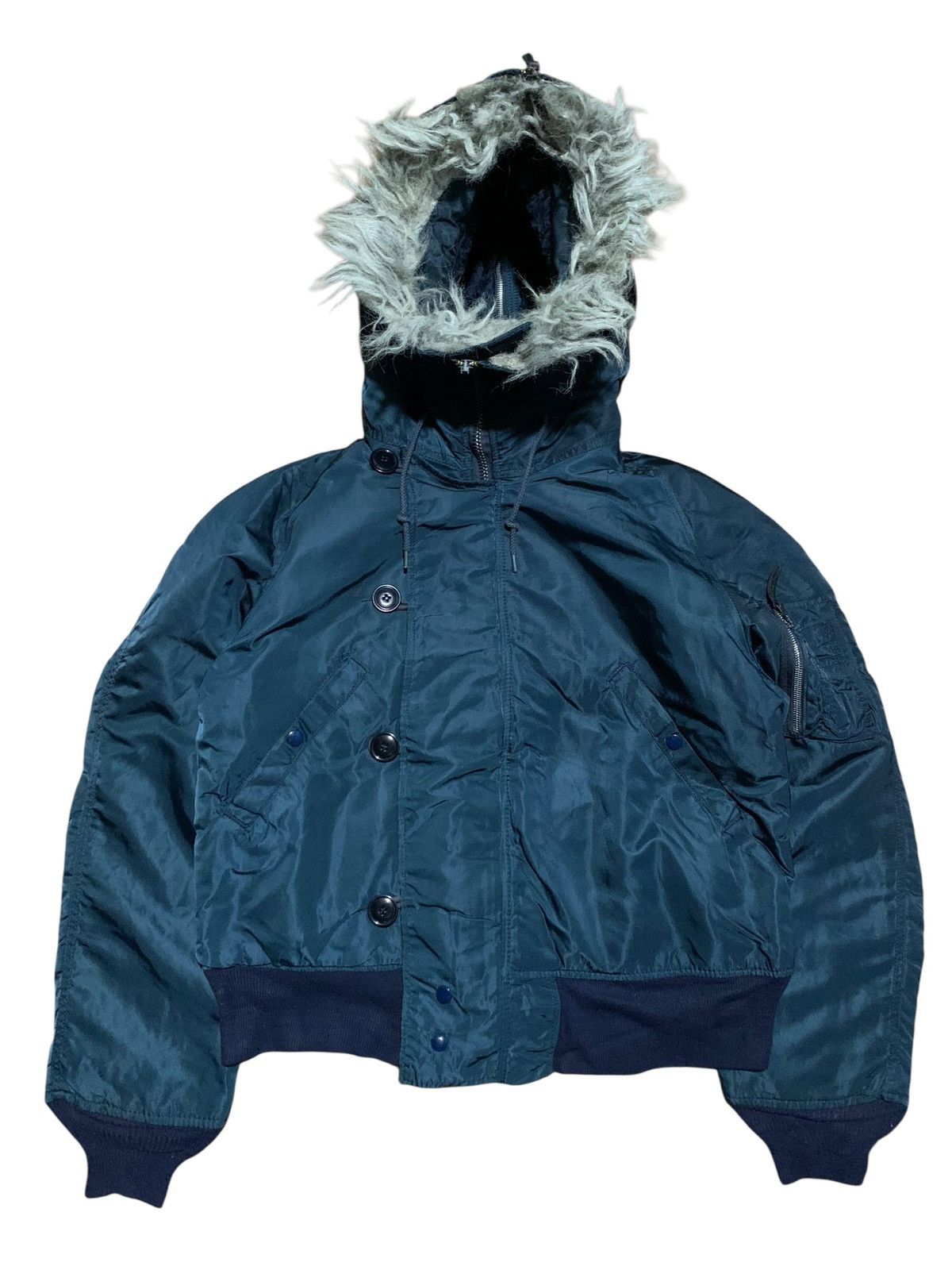 If Six Was Nine Vintage Alpha industries N2B fur bomber jacket hoodie Size US M / EU 48-50 / 2 - 6 Thumbnail