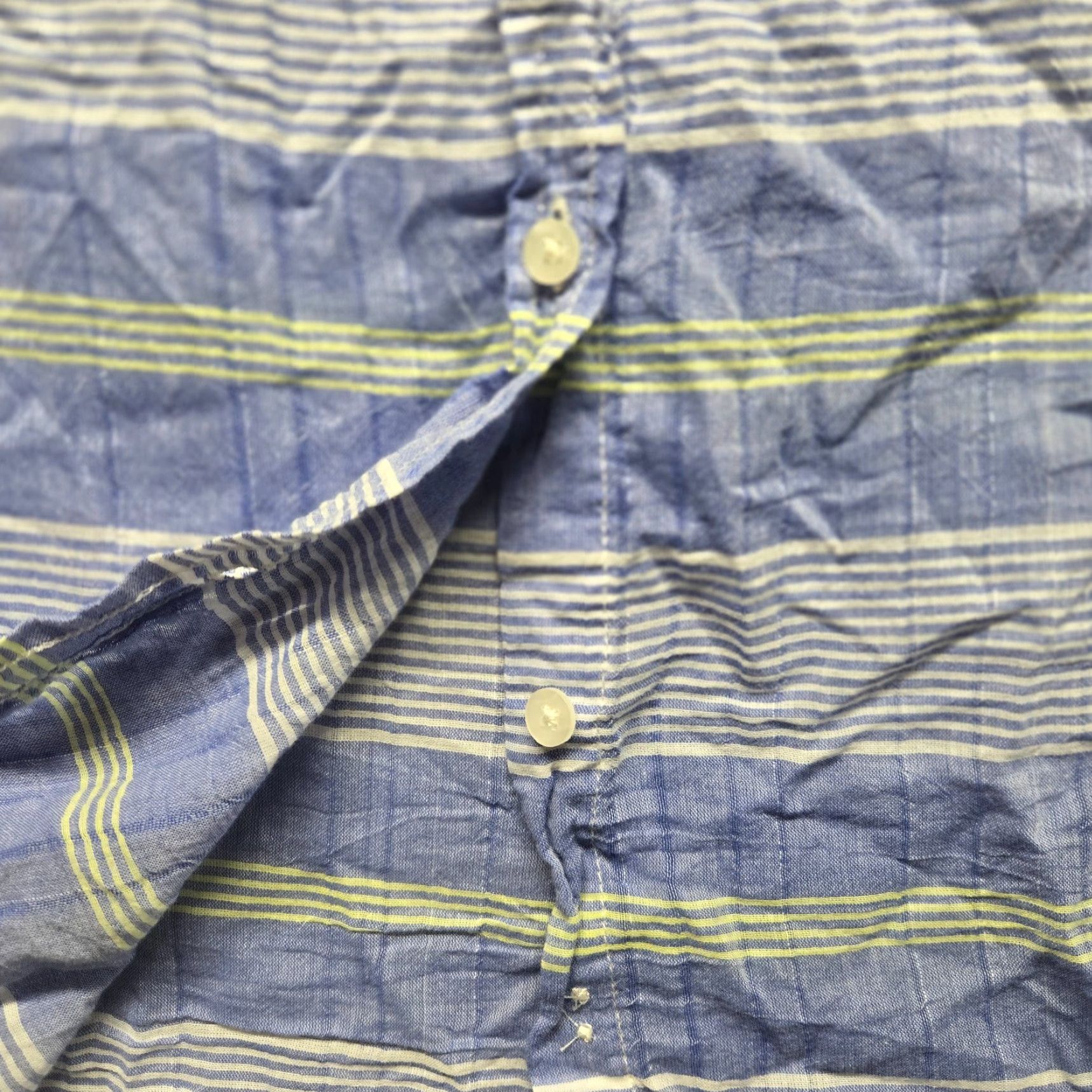 American Eagle Outfitters American Eagle Outfitters Blue Plaid Button-Up Shirt Women's XL Roll Tab Long Sleeve Size XL / US 12-14 / IT 48-50 - 4 Thumbnail