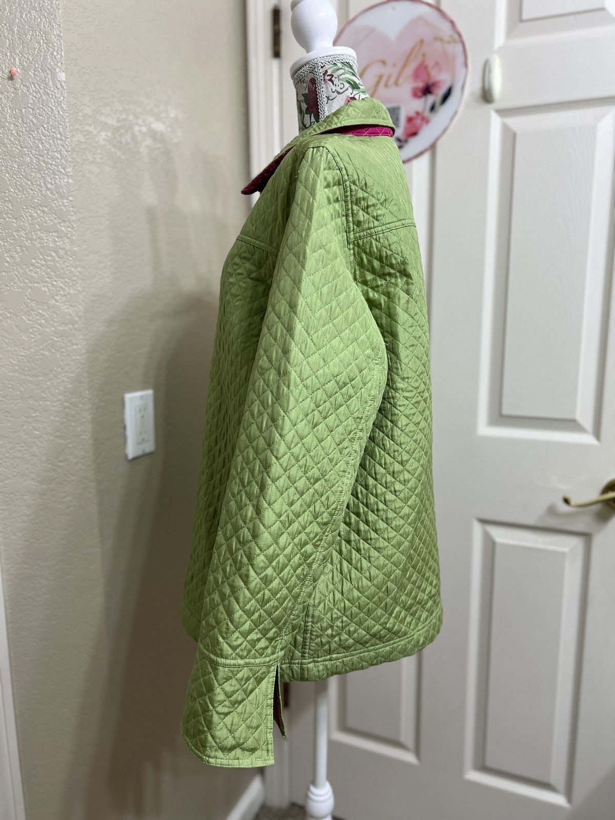 Quacker Factory Quacker Factory light green silk jacket size L Size L / US 10 / IT 46 - 4 Thumbnail