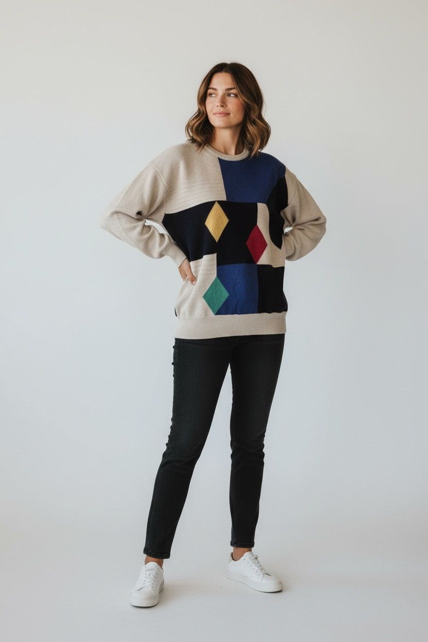 Vintage Vintage MARZ München Pure New Wool Sweater – 80s Size M / US 6-8 / IT 42-44 - 3 Thumbnail