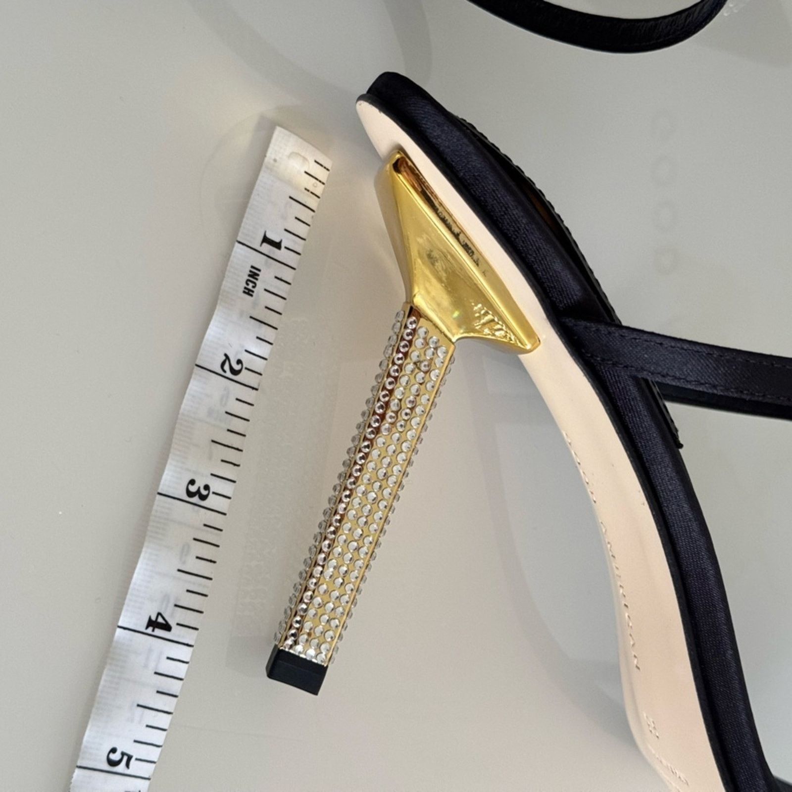 Good American NEW! Good American Heels, Size 9,5 Satin Black with Crystals Size US 9.5 / IT 39.5 - 12 Thumbnail