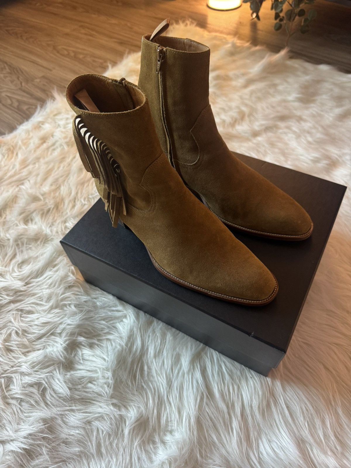 Saint Laurent Paris SAINT LAURENT PARIS SS16 WYATT FRINGE BOOTS Size US 11 / EU 44 - 1 Thumbnail