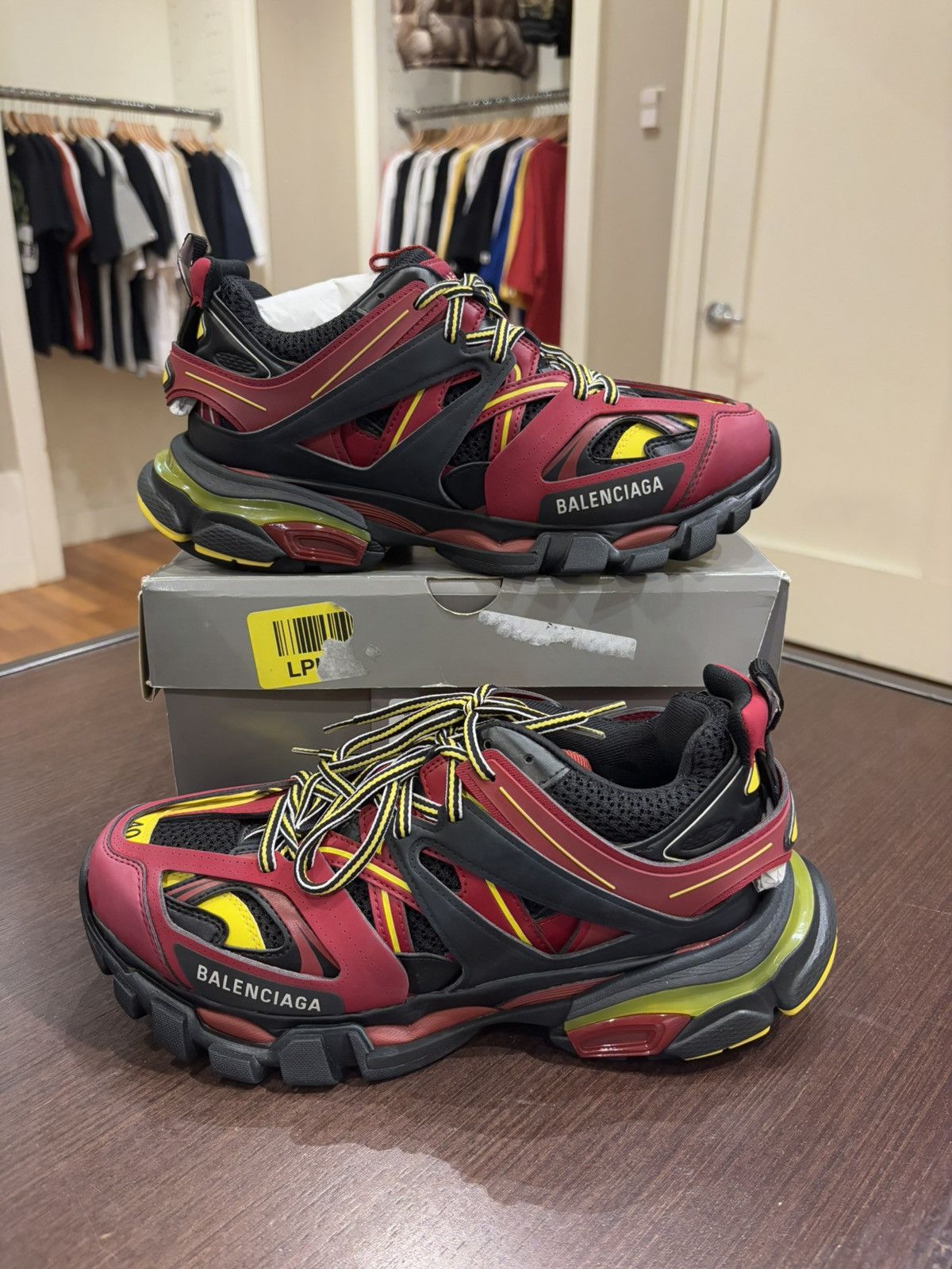 Balenciaga Track Red Yellow Black Balenciaga Track Maroon Yellow