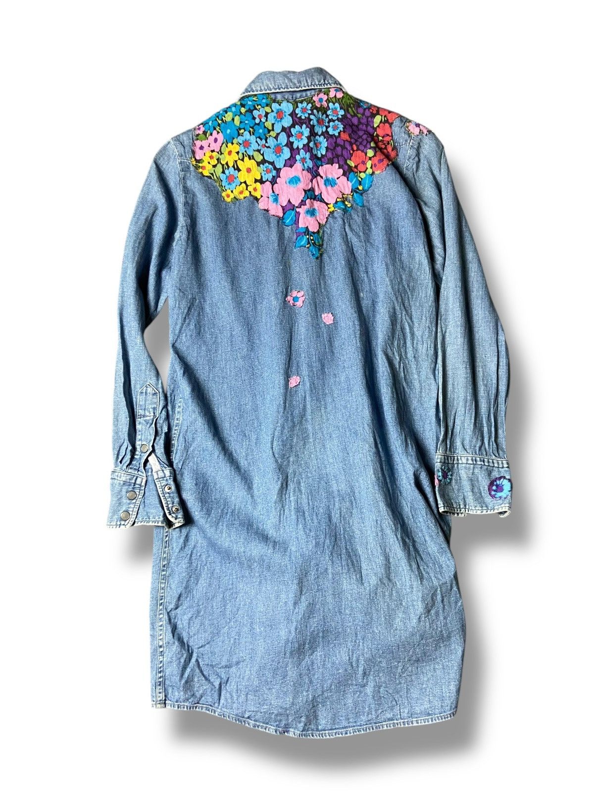 Japanese Brand Bohemians Brand Embroidered Shirt Dress (171) Size XS / US 0-2 / IT 36-38 - 5 Thumbnail
