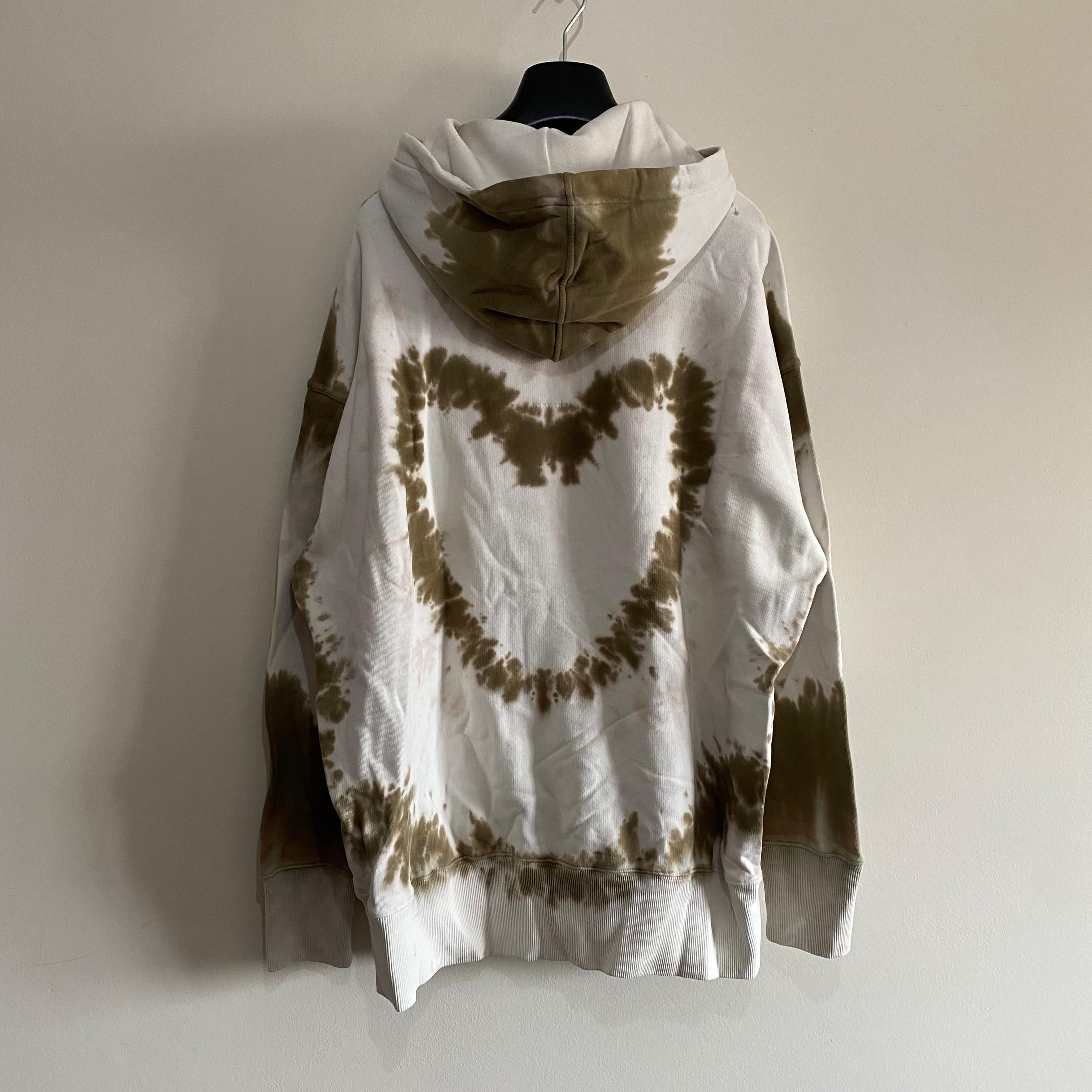 Givenchy Green And White Tie Dye Heart Logo Oversized Hoodie Size US M / EU 48-50 / 2 - 9 Thumbnail
