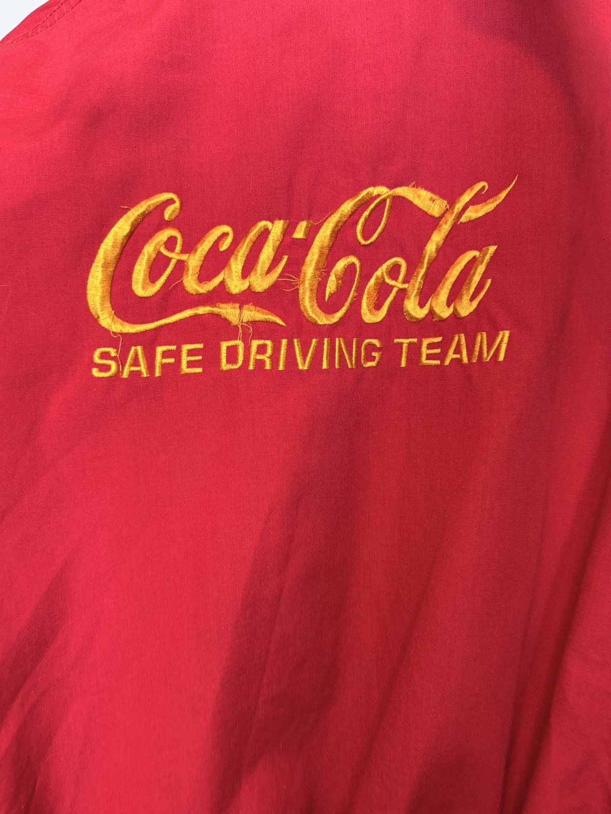 Coca Cola Vintage 90s Red Coca-Cola Safety Driver bomber Jacket Size US M / EU 48-50 / 2 - 4 Thumbnail
