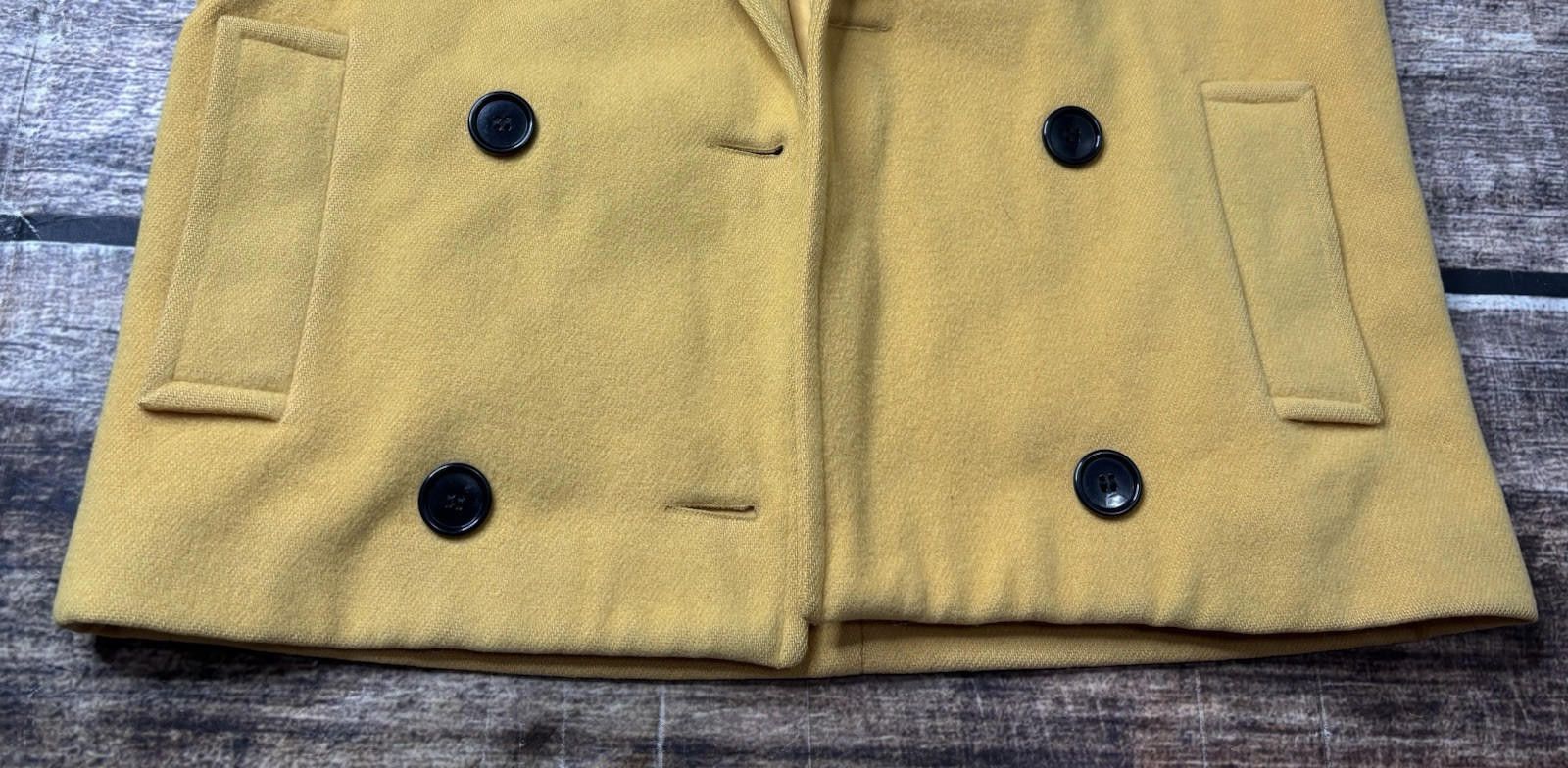 Mackintosh Mackintosh Pea Coat Women's Size 6 Pure Wool Yellow VTG USA Size M / US 6-8 / IT 42-44 - 6 Thumbnail